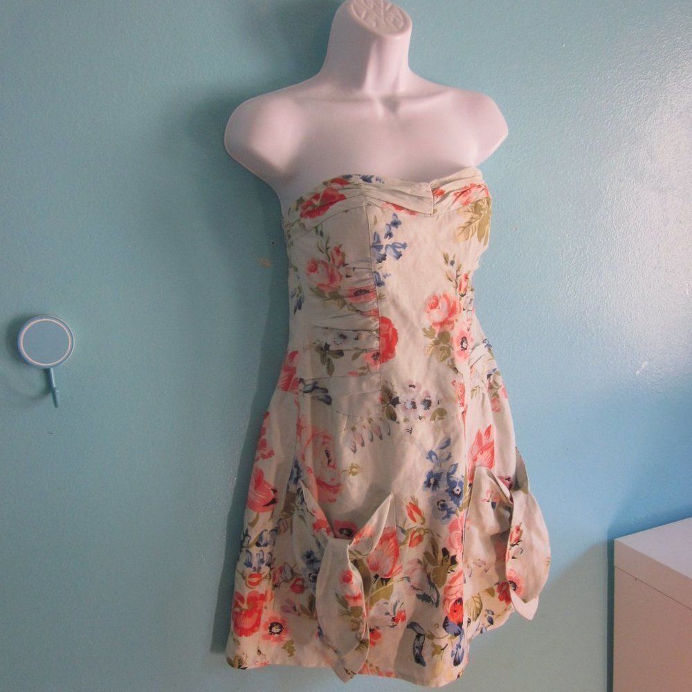 Annette Gortz Nanette Lepore Strapless Garden Party Mini Dress 2 Size XS / US 0-2 / IT 36-38 - 4 Thumbnail