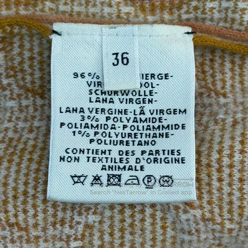 Hermes Hermes Brown wool cardigan with round patterns Size XS / US 0-2 / IT 36-38 - 6 Thumbnail