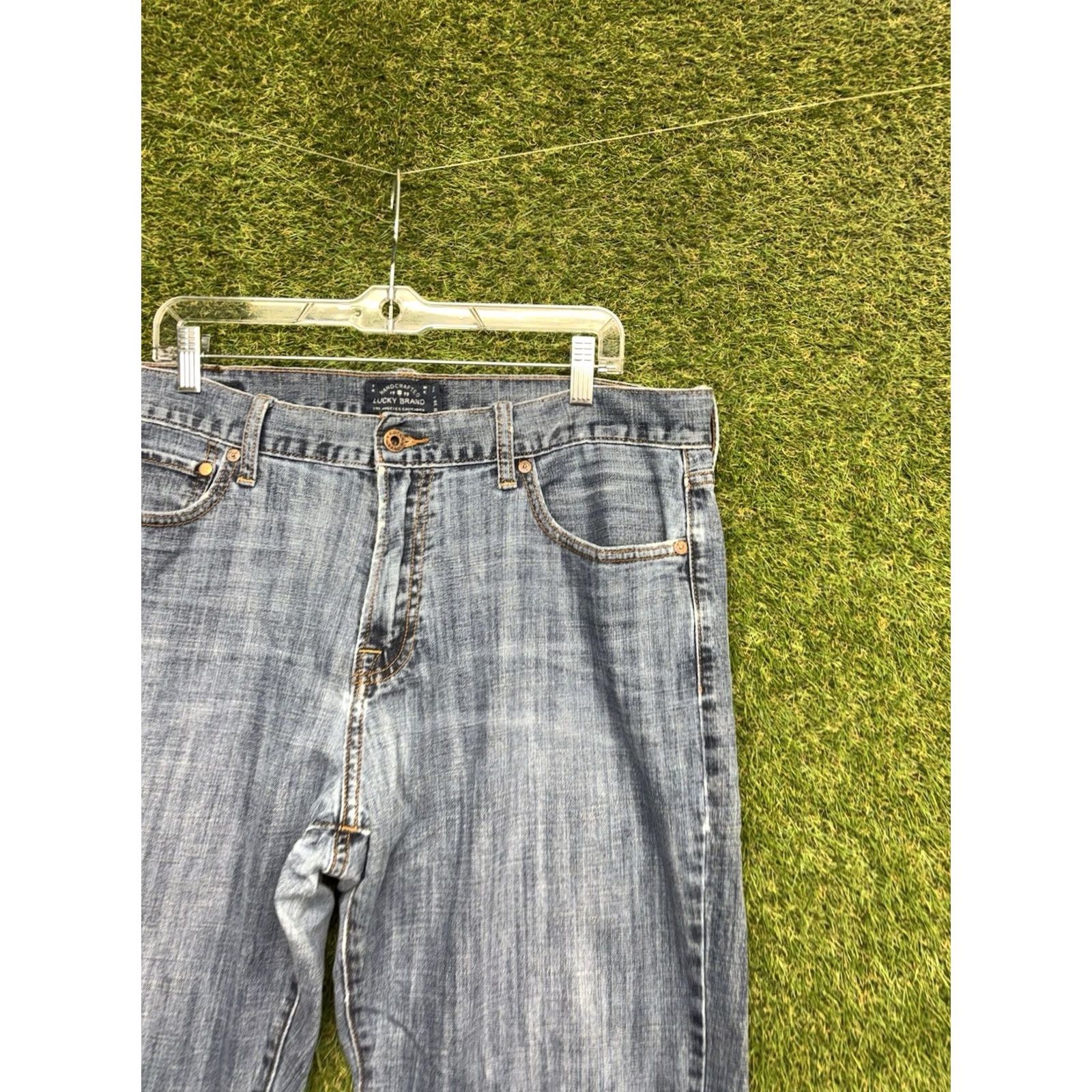 Lucky Brand Lucky Brand Jeans Mens 38x30 Blue 221 Original Straight Stretch Mid Rise Denim Shirt? Size US 38 / EU 54 - 2 Thumbnail