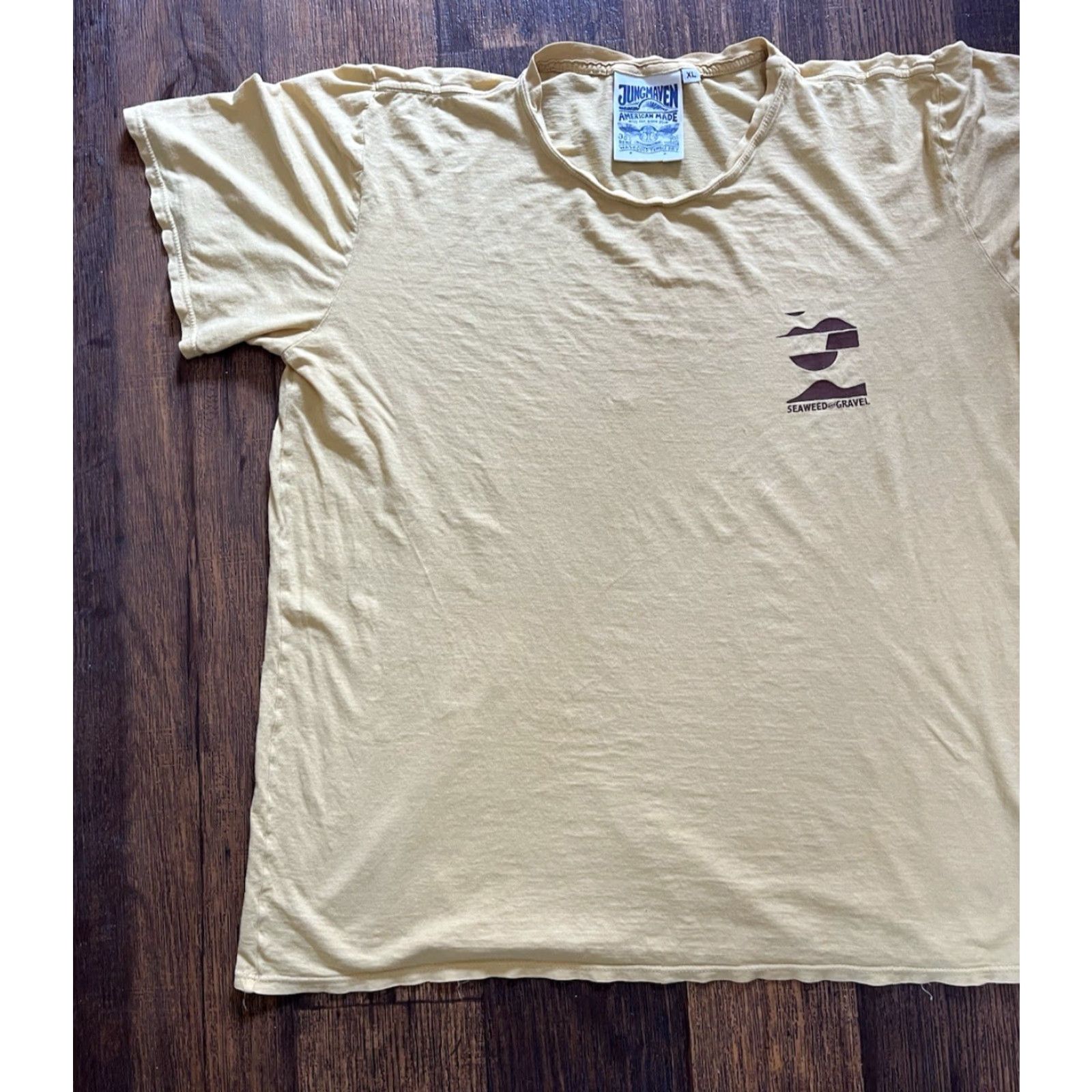 Jungmaven Jungmaven T-Shirt Yellow Seaweed and Gravel XL Womens Hippie Boho USA City Shirt Size XL / US 12-14 / IT 48-50 - 4 Thumbnail