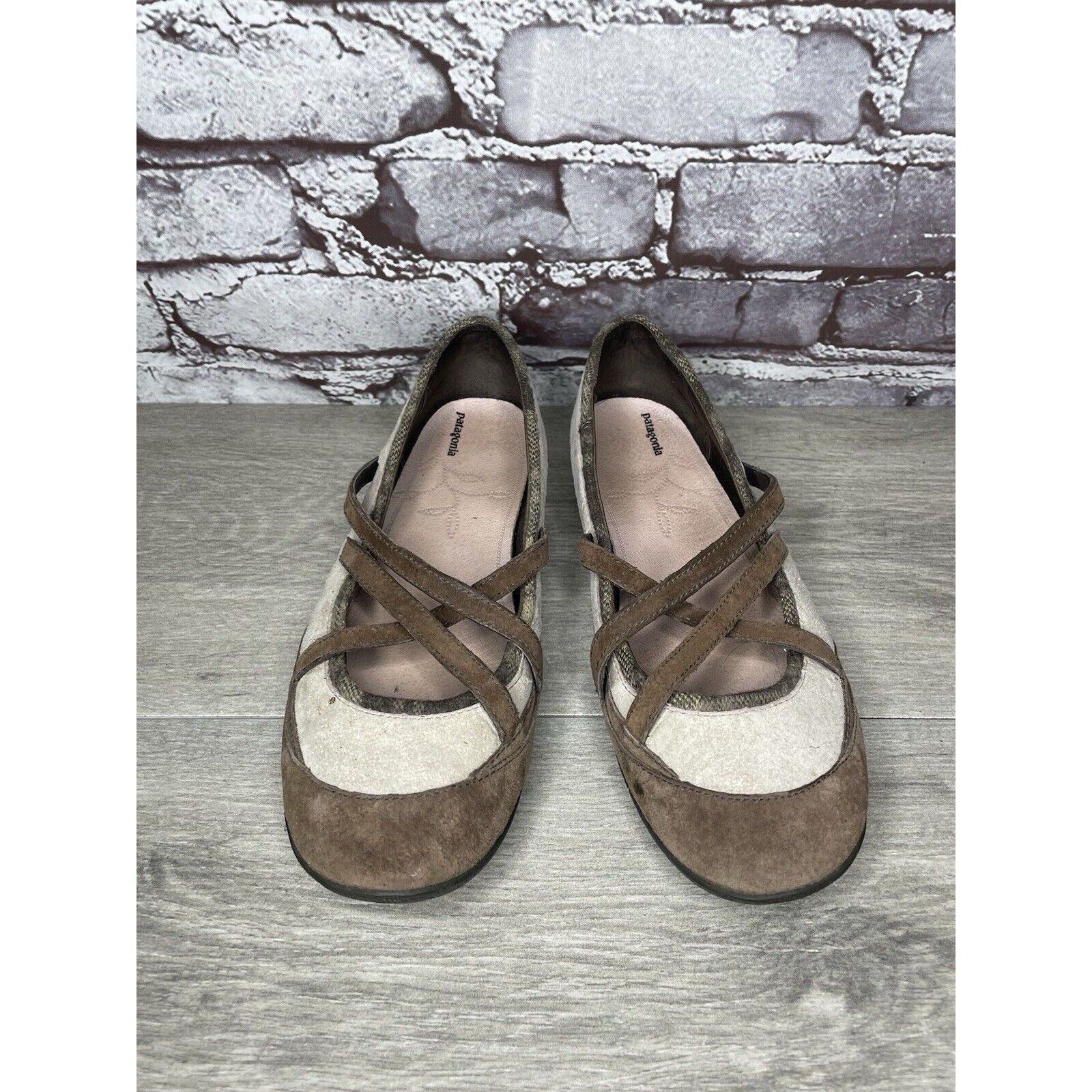 Patagonia Patagonia Beige Suede Brown Maryjane Strap Comfort Shoes Wom Size US 8 / IT 38 - 22 Thumbnail