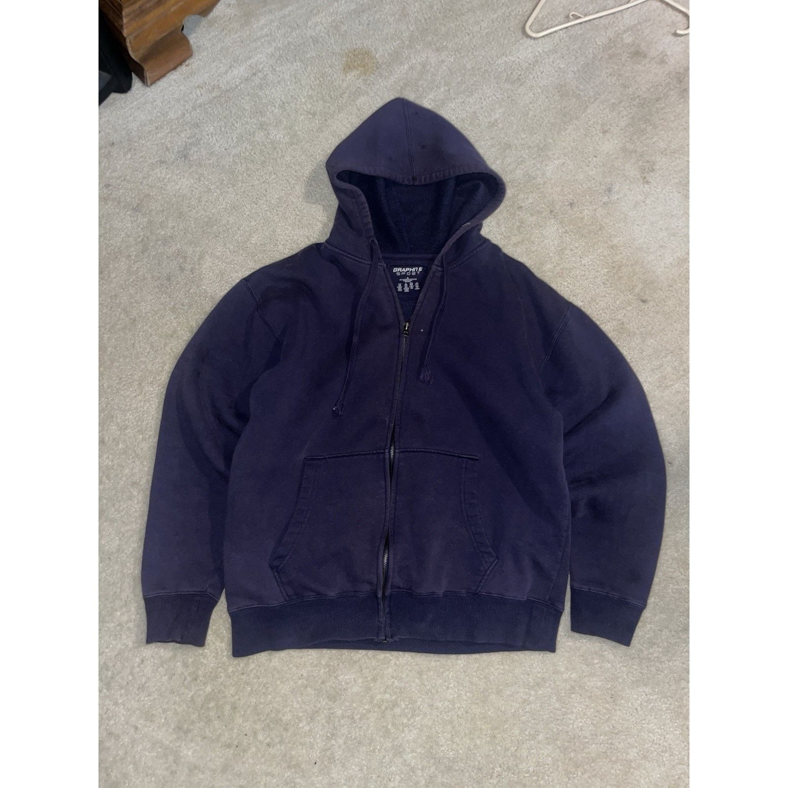 Other Mens Vintage Purple Sunfaded Hoodie Size Medium Graphite Sp Size US M / EU 48-50 / 2 - 1 Thumbnail