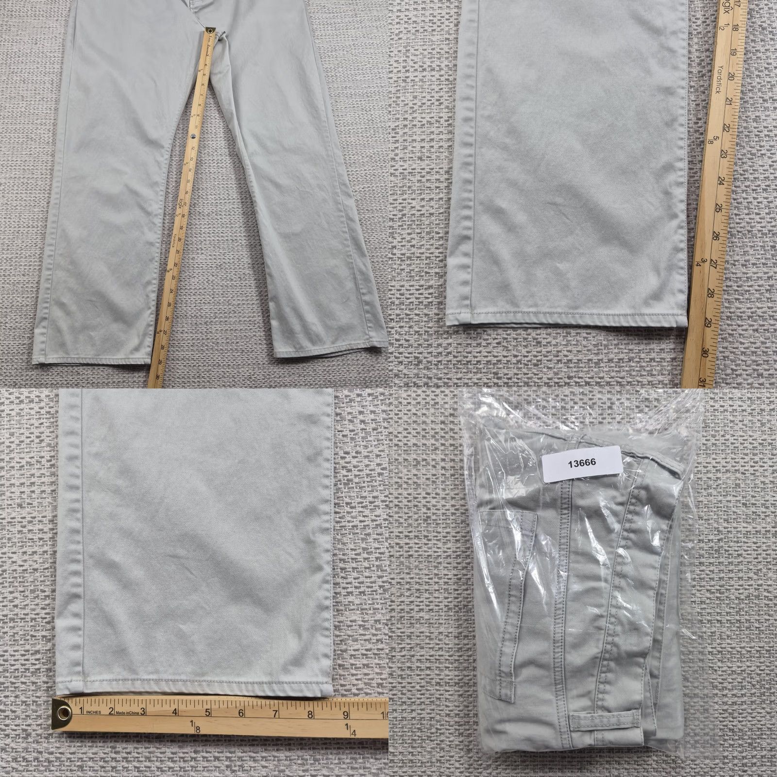 Tori Richard Tori Richard Pants Mens 40x30 Ivory Chino Stretch Straight Leg 5 Pocket Casual Chino Flat Front Size US 40 / EU 56 - 8 Thumbnail