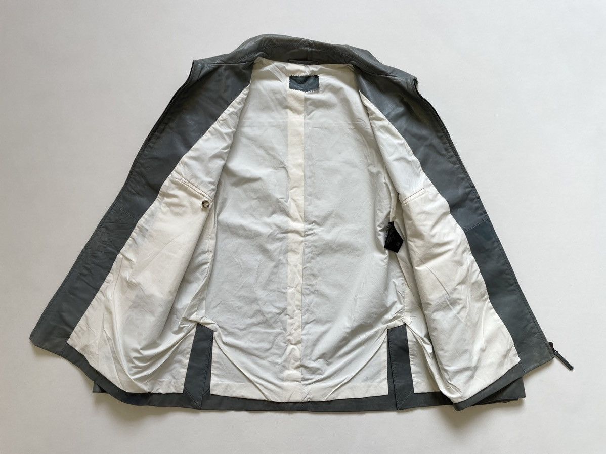 Prada Mid 2000s Powder Blue Treated Leather Jacket Size US M / EU 48-50 / 2 - 12 Thumbnail