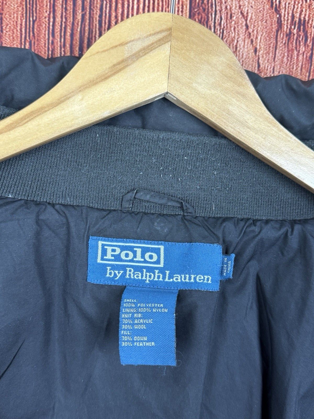 Polo Ralph Lauren Vintage Polo By Ralph Lauren Down Puffer Black Bomber Jacket Size US L / EU 52-54 / 3 - 9 Thumbnail