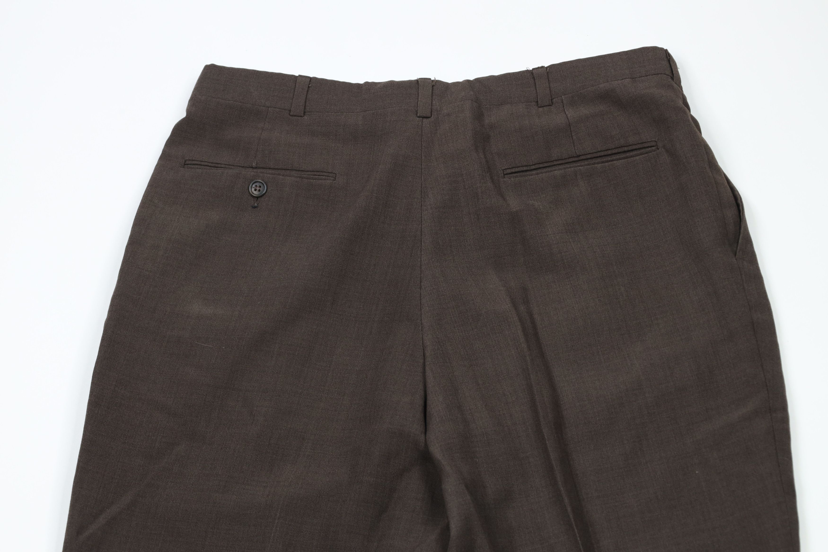 Vintage Vintage 90s Streetwear Flared Wide Leg Chino Pants Brown USA Size US 32 / EU 48 - 11 Thumbnail