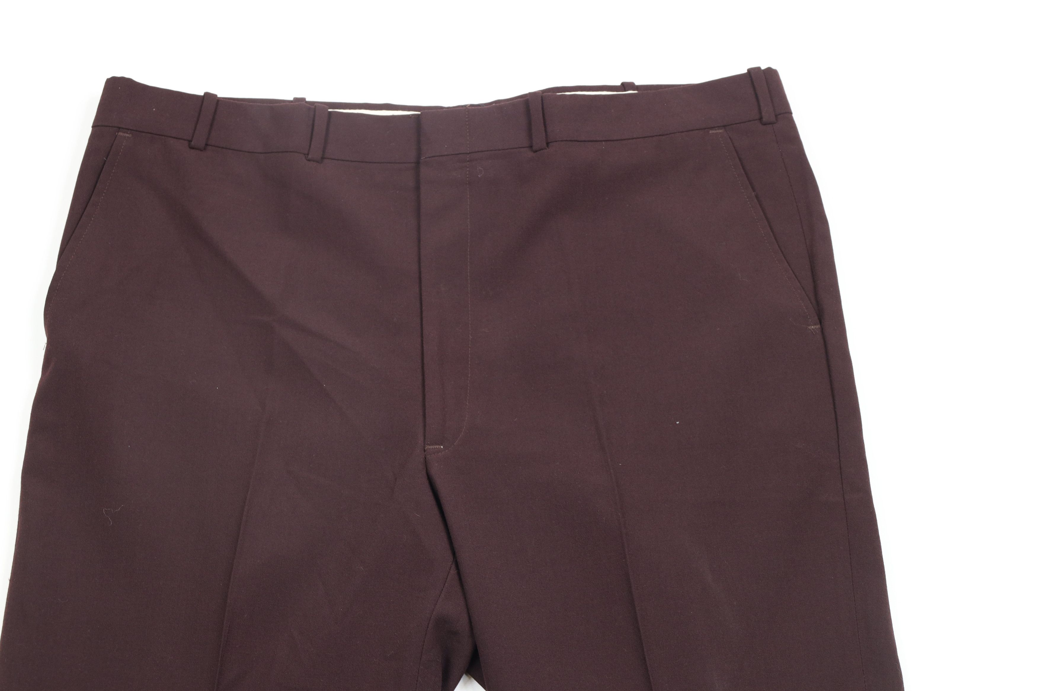 Vintage Vintage 70s Streetwear Bell Bottoms Chino Pants Burgundy USA Size US 40 / EU 56 - 2 Thumbnail