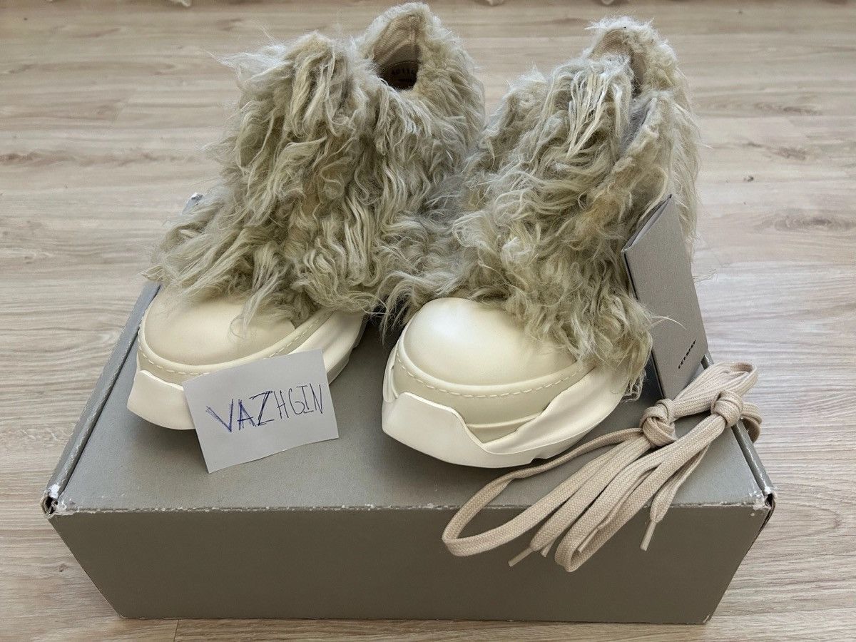Rick Owens × Rick Owens Drkshdw Rick Owens Abstract Low Yeti Faux Fur ...