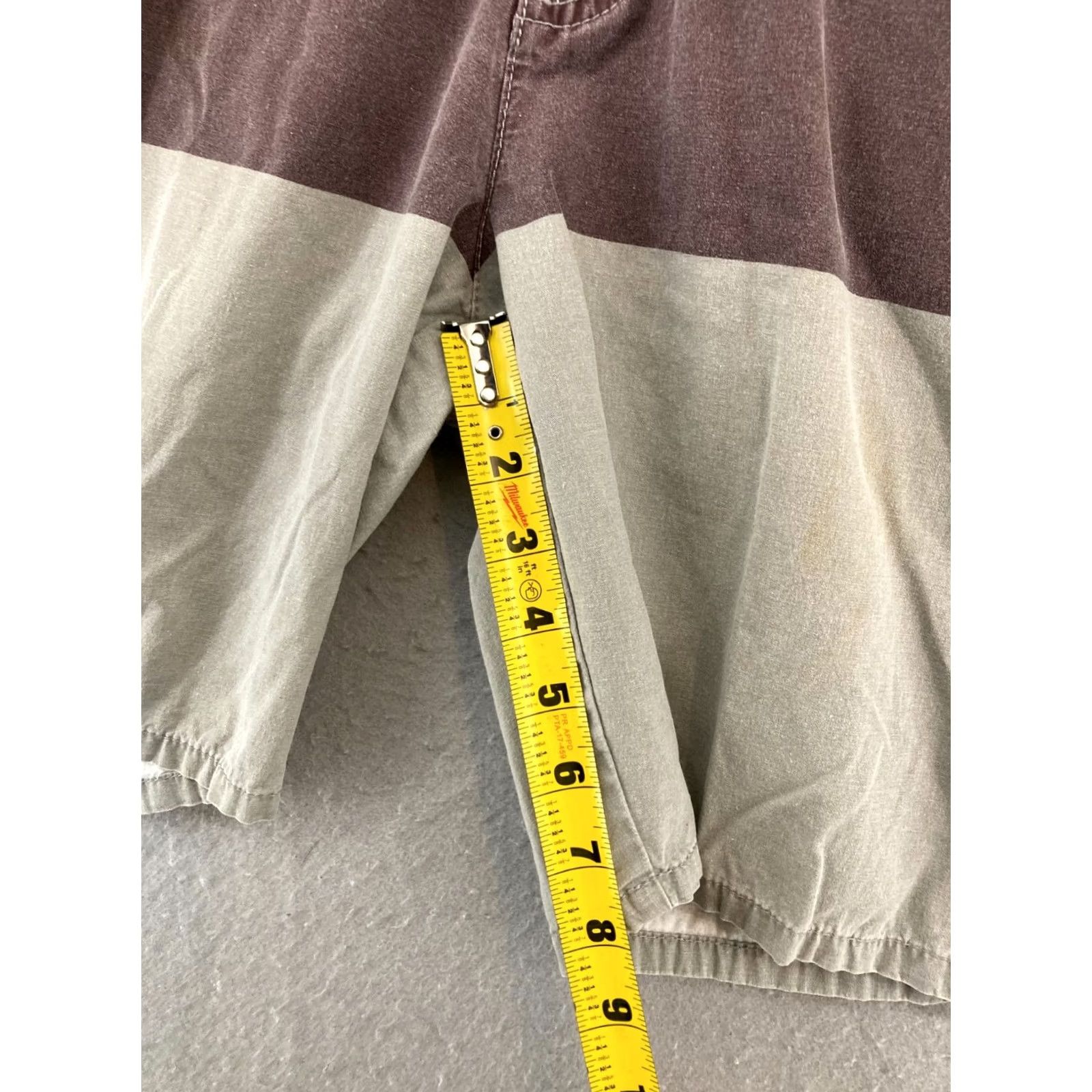 Quiksilver Quiksilver Mens Shorts Colorblock Brown 30 Canvas Cotton Quick Dry Pockets Beach 90s? Size US 30 / EU 46 - 4 Thumbnail
