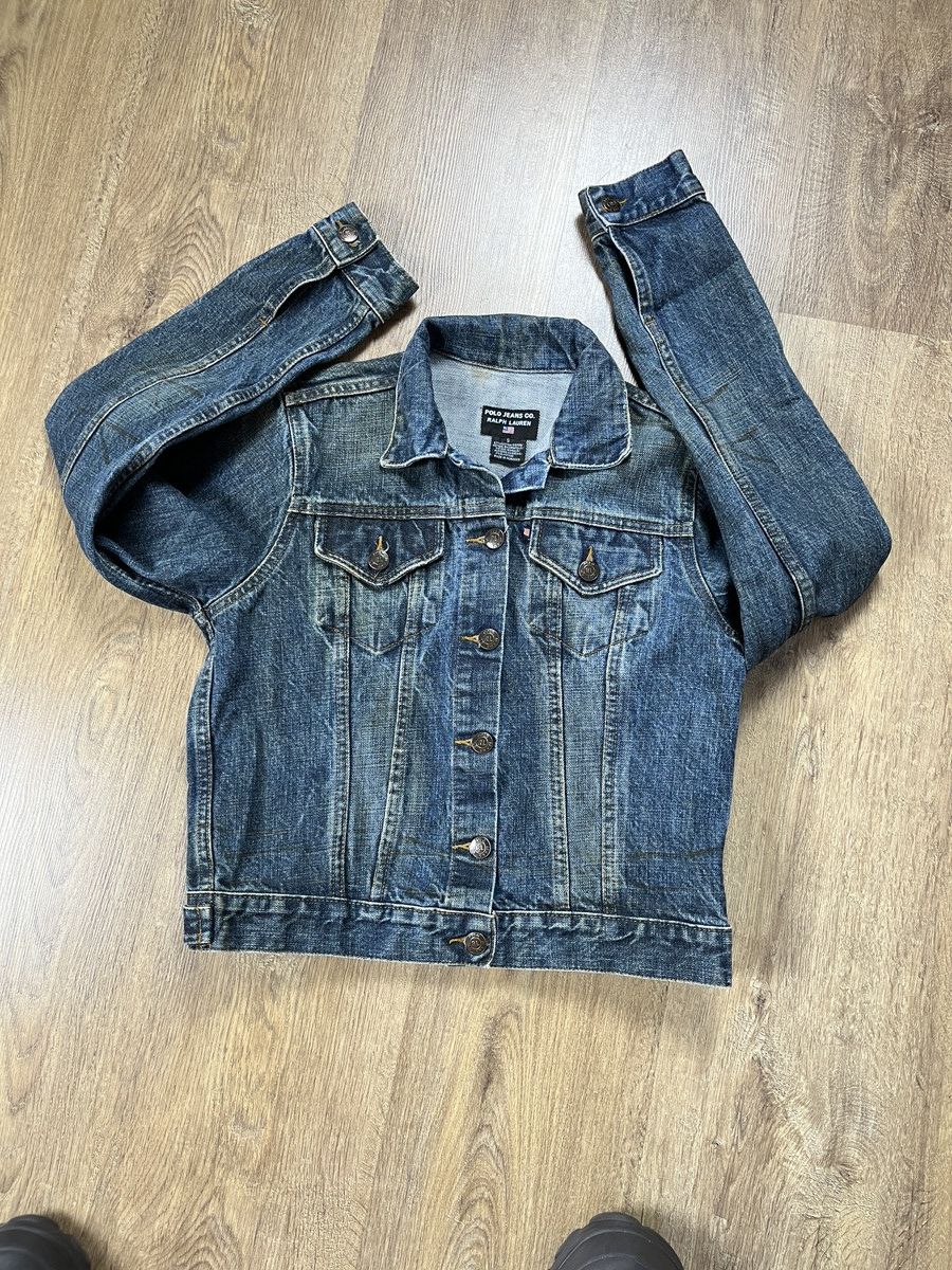 Polo Ralph Lauren × Vintage ➕ distressed polo jeans Ralph Lauren trucker denim jacket Size S / US 4 / IT 40 - 3 Thumbnail