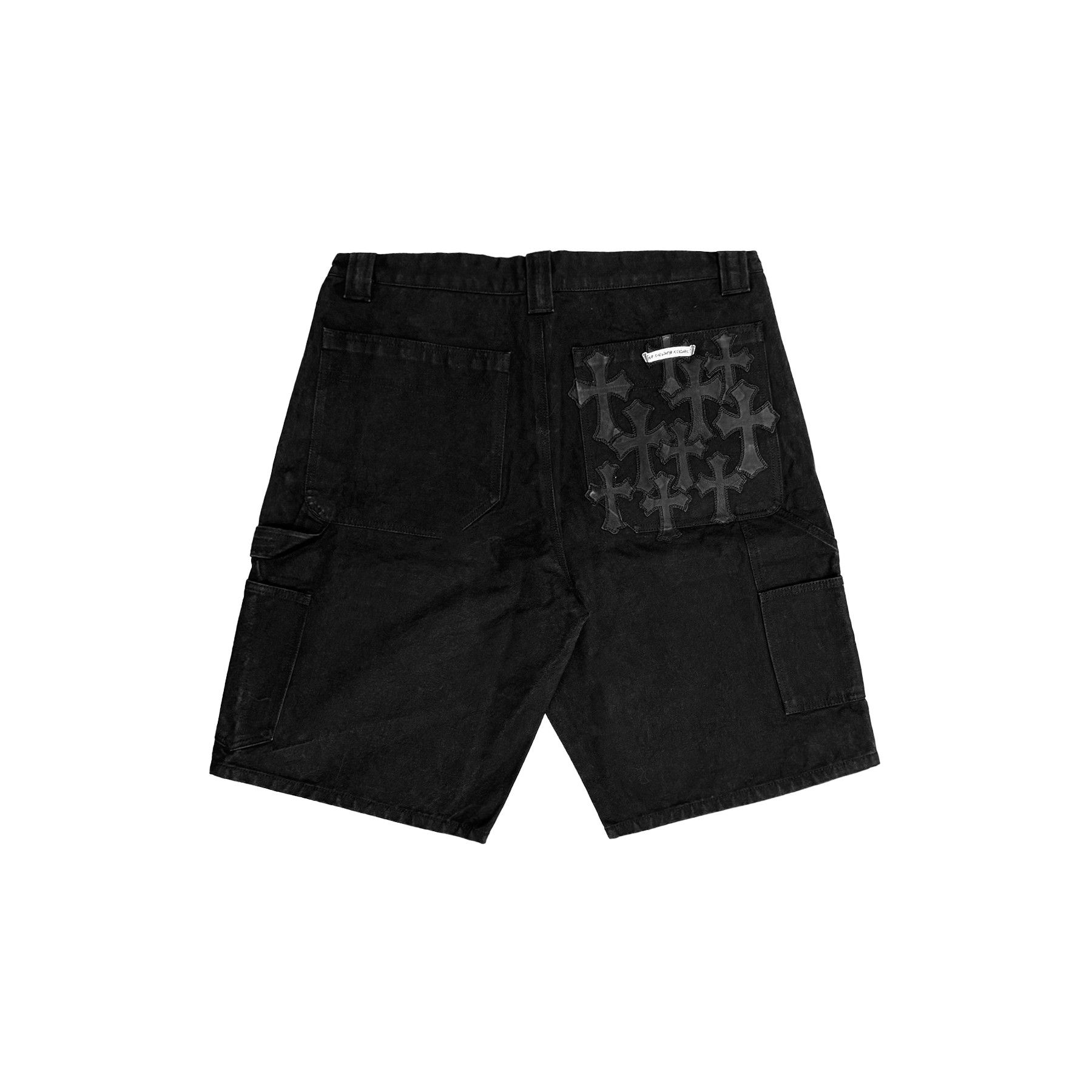Chrome Hearts Chrome Hearts Black Cross Leather Patch Silver Button Shorts Size US 34 / EU 50 - 2 Thumbnail