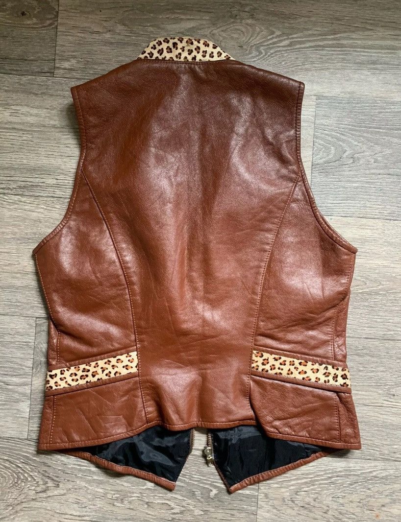 Designer × Vintage Vintage St Maarten Dallas Leather Vest Full Zip Vest USA M Size M / US 6-8 / IT 42-44 - 2 Thumbnail