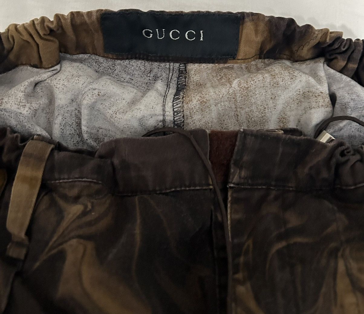 Gucci GUCCI by TOM FORD Olive & Black Cargo Pants Spring 2001 Size US 32 / EU 48 - 4 Thumbnail