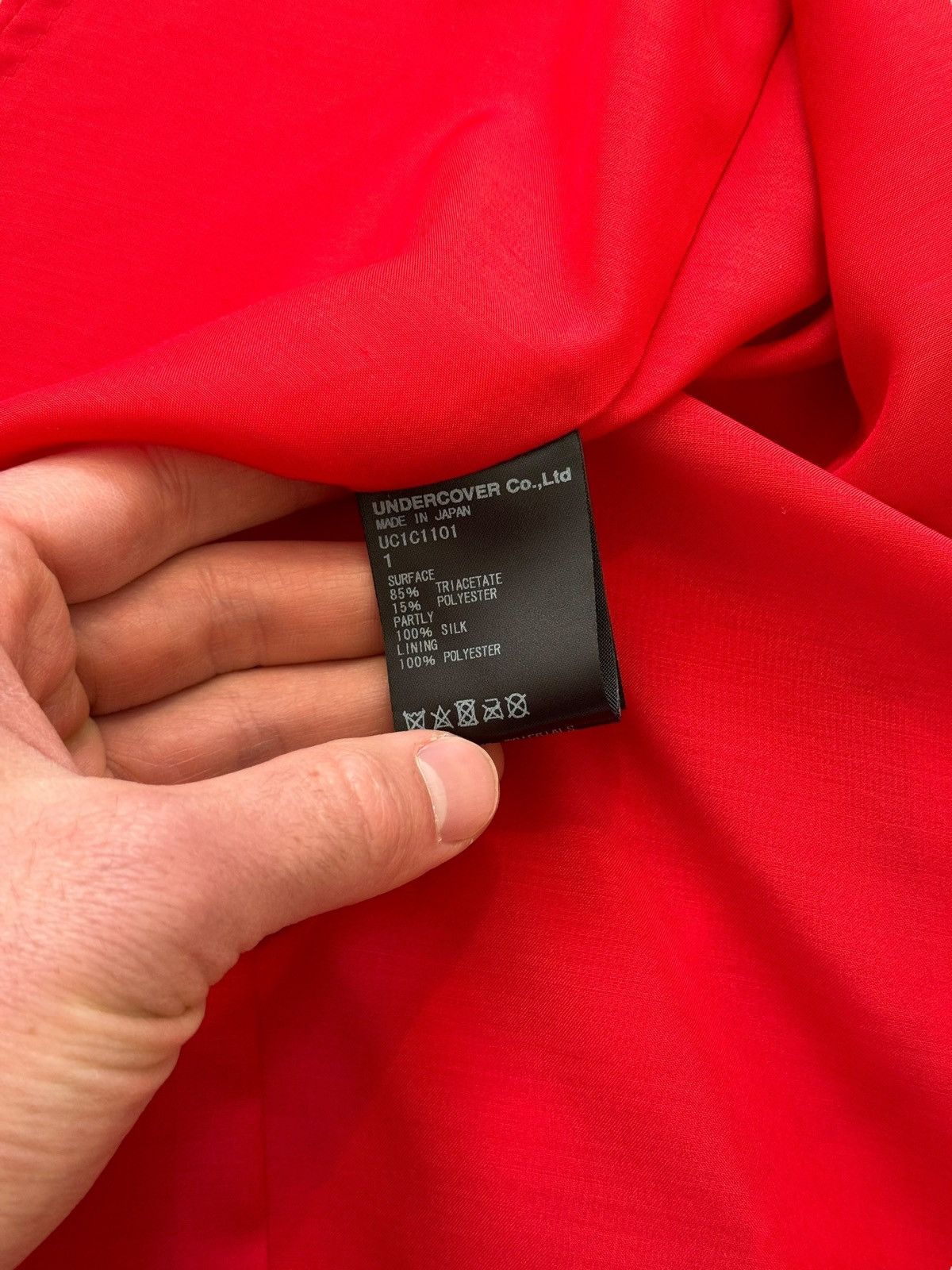 Undercover (Sz 1) $1,140 Silk Acetate Split Deconstructed Red Blazer Size S / US 4 / IT 40 - 15 Thumbnail