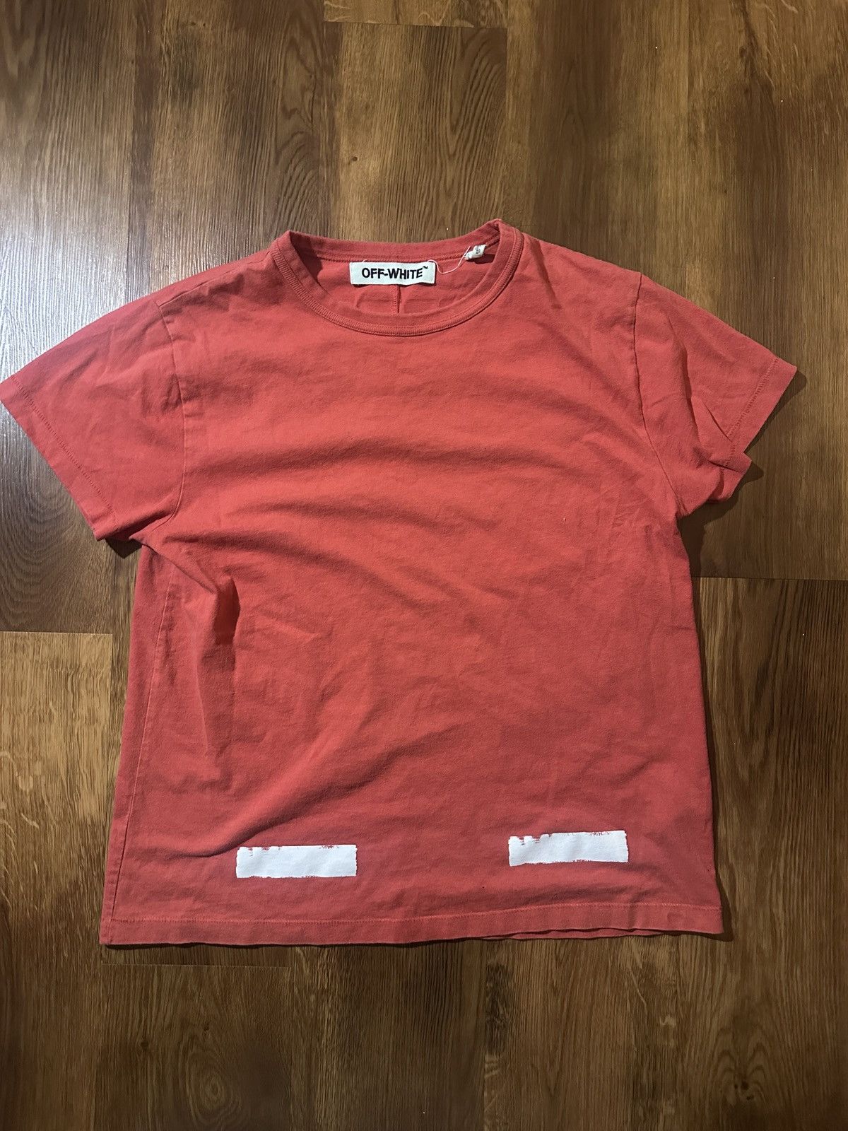 Off-White brushed diagonal tee