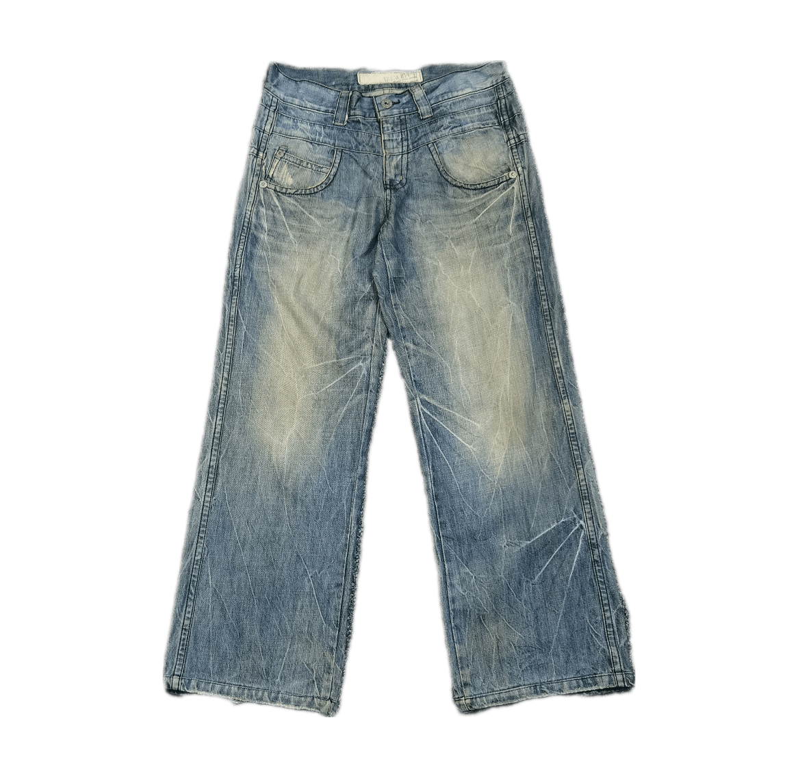 If Six Was Nine × Japanese Brand × Le Grande Bleu (L.G.B.) Y2K Crazy Baggy T2X Denim Size US 35 - 2 Thumbnail
