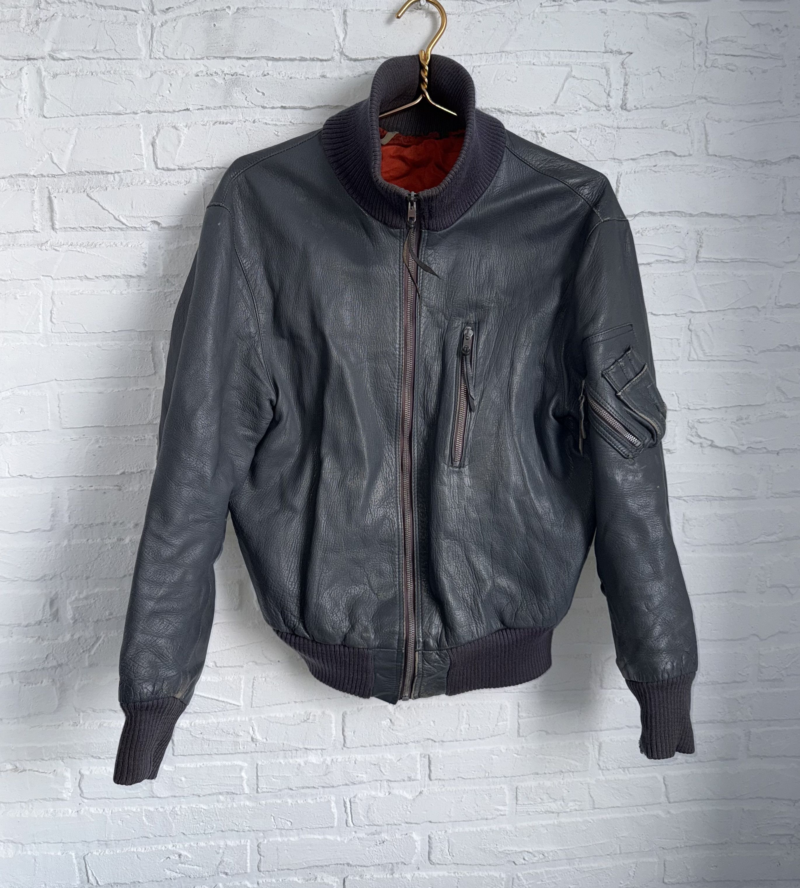 Vintage Vintage 1960s West Germany Luftwaffe Leather Flight Jacket Size US L / EU 52-54 / 3 - 1 Thumbnail
