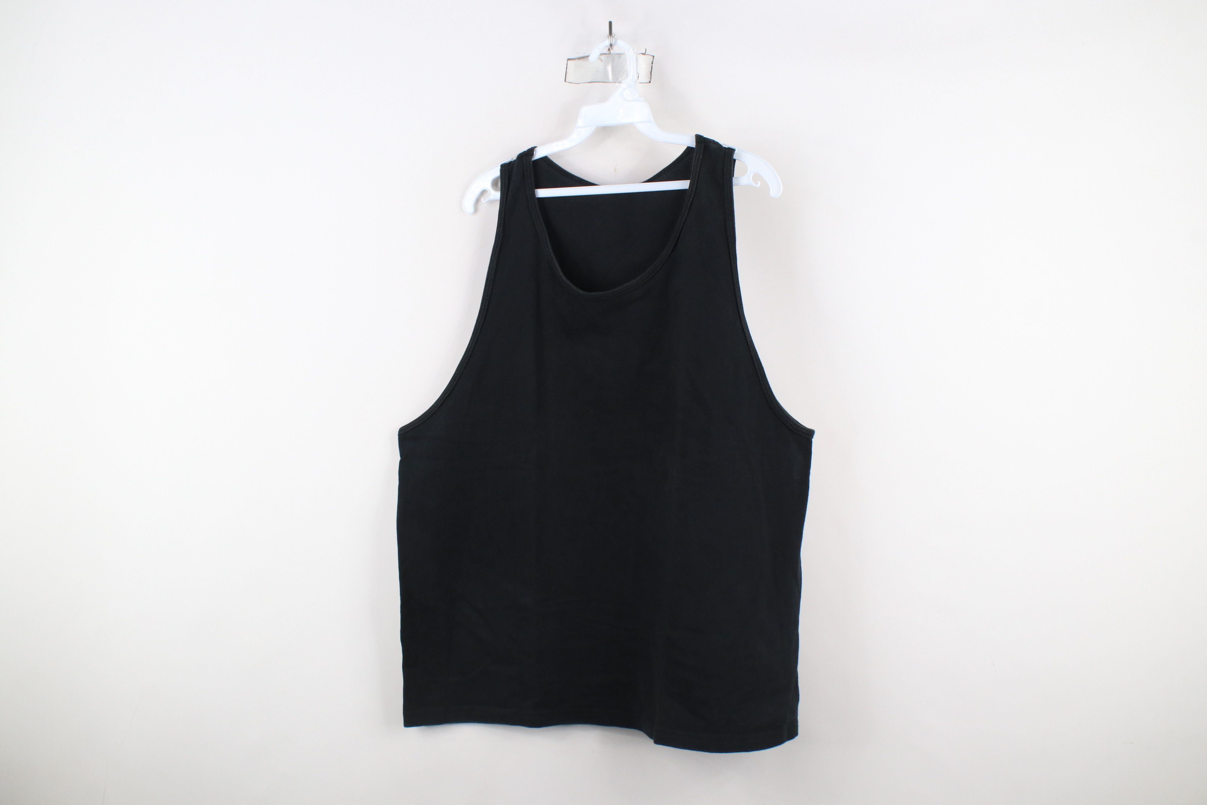 Vintage Vintage 90s Streetwear Blank Tank Top T-Shirt Black Cotton Size US L / EU 52-54 / 3 - 1 Thumbnail