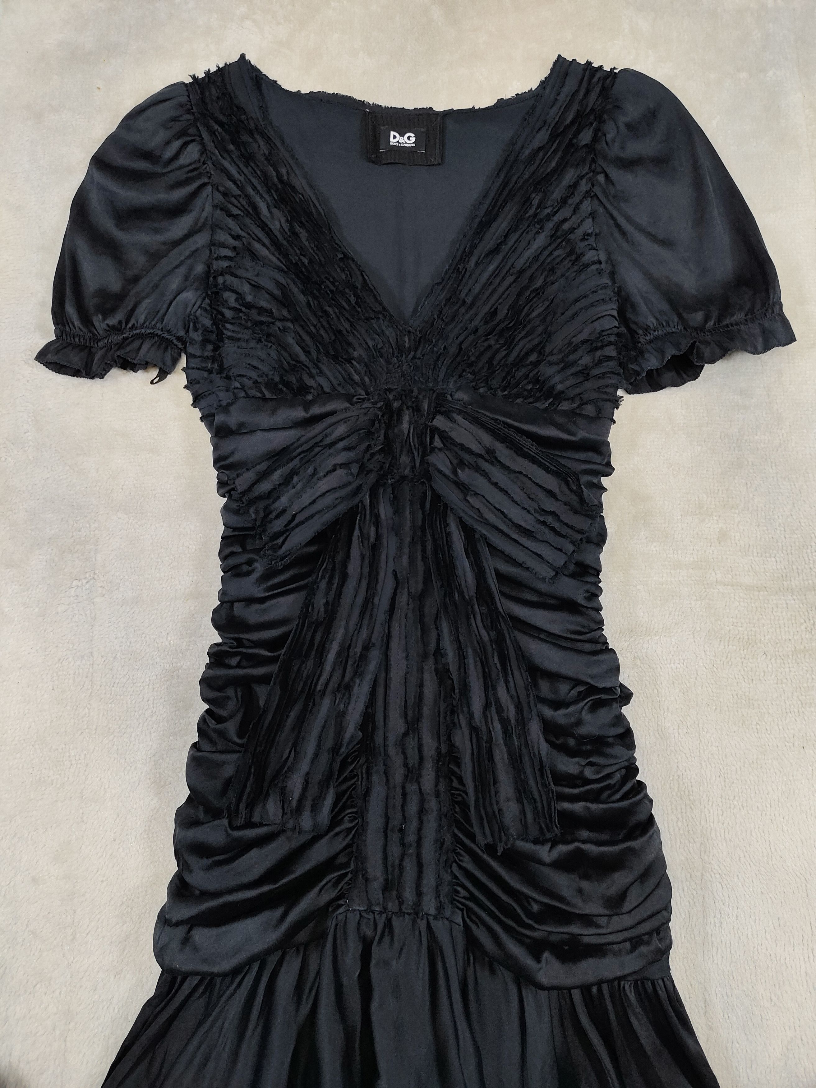 Dolce & Gabbana 00s D&G- Archive Silk Glam Ruched Empire Waist Dress Size S / US 4 / IT 40 - 7 Thumbnail