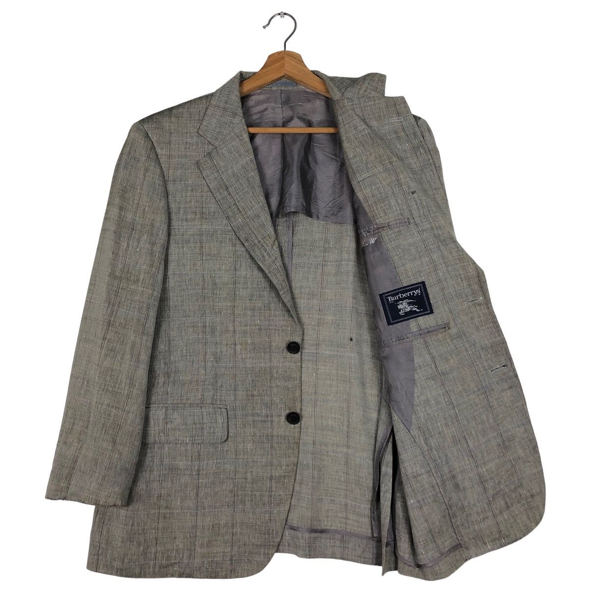 Burberry 🔥Vtg Burberrys Wool & Linen Double Breast Jackets Size US M / EU 48-50 / 2 - 9 Thumbnail