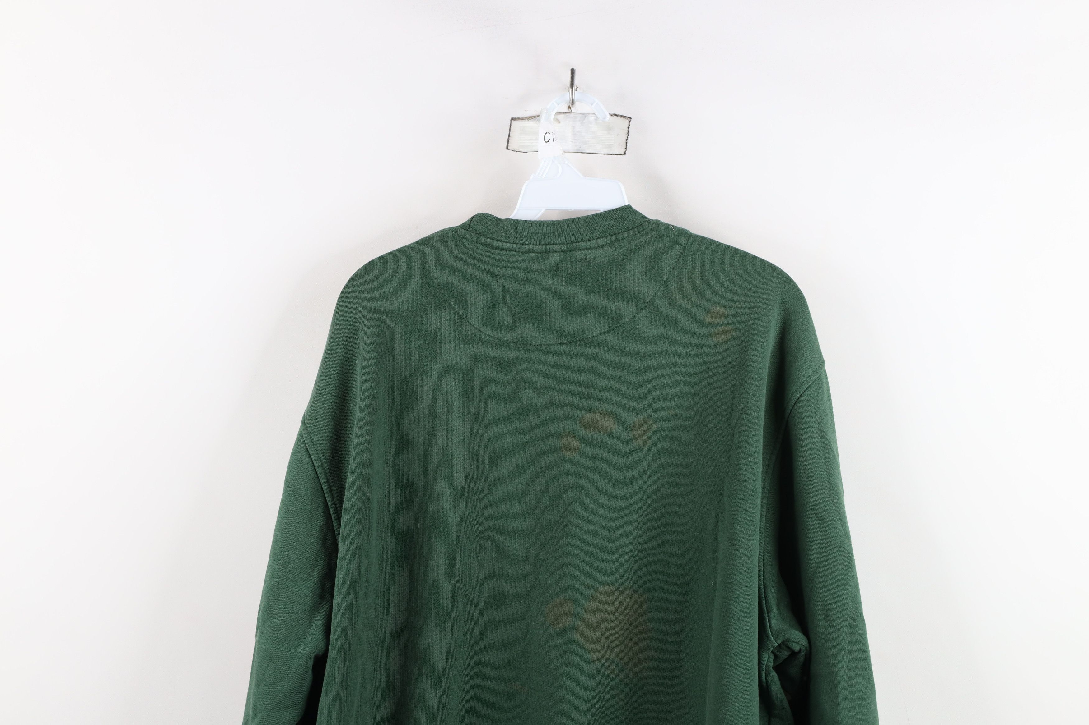 Nike × Vintage Vintage 90s Y2K Nike Swoosh Crewneck Sweatshirt Grass Green Size US L / EU 52-54 / 3 - 13 Thumbnail