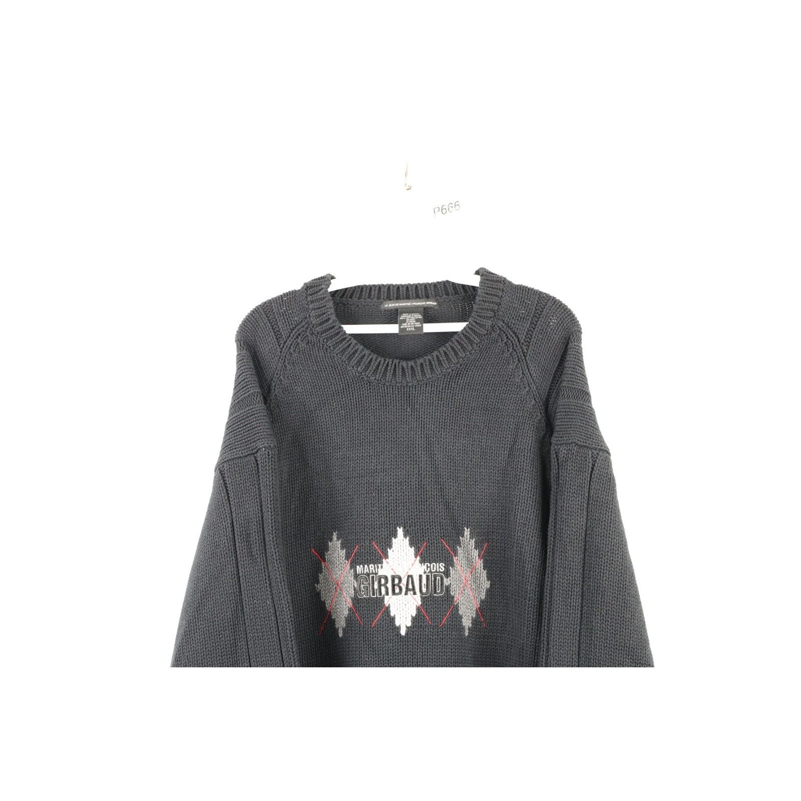 Marithe + Francois Girbaud × Vintage NOS Vintage 90s Marithe Francois Girbaud Argyle Sweater 3XL Size US XXL / EU 58 / 5 - 2 Thumbnail