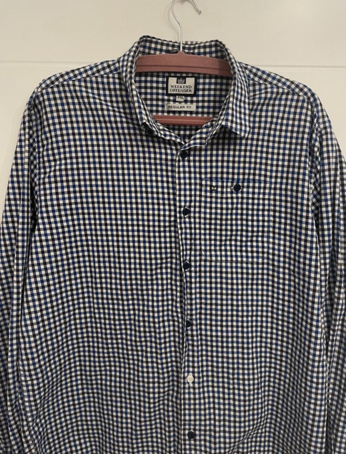 Weekend Offender Weekend Offender Men's Long Sleeve Shirt Check Cotton Size US XXL / EU 58 / 5 - 1 Thumbnail