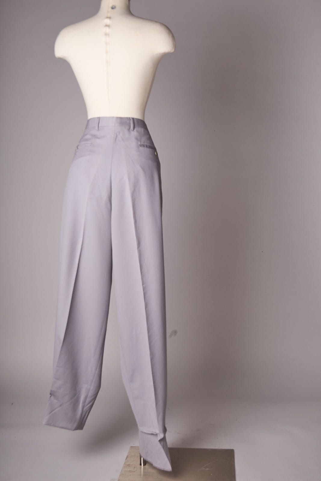 Vintage 1980s Gray Deadstock Paolo Vista Pleated Slacks Pants Size US 38 / EU 54 - 3 Thumbnail