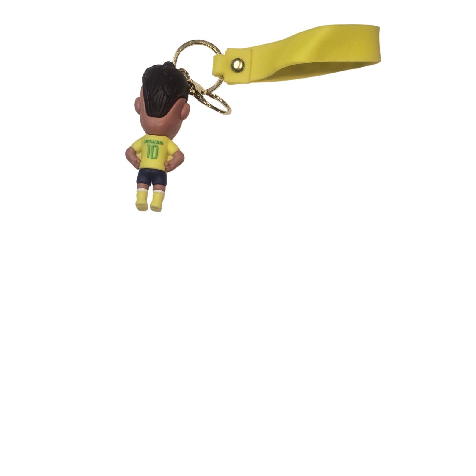 The Unbranded Brand Brazil Soccer Player #10 Keychain Football Silicone Strap Size ONE SIZE - 2 Thumbnail