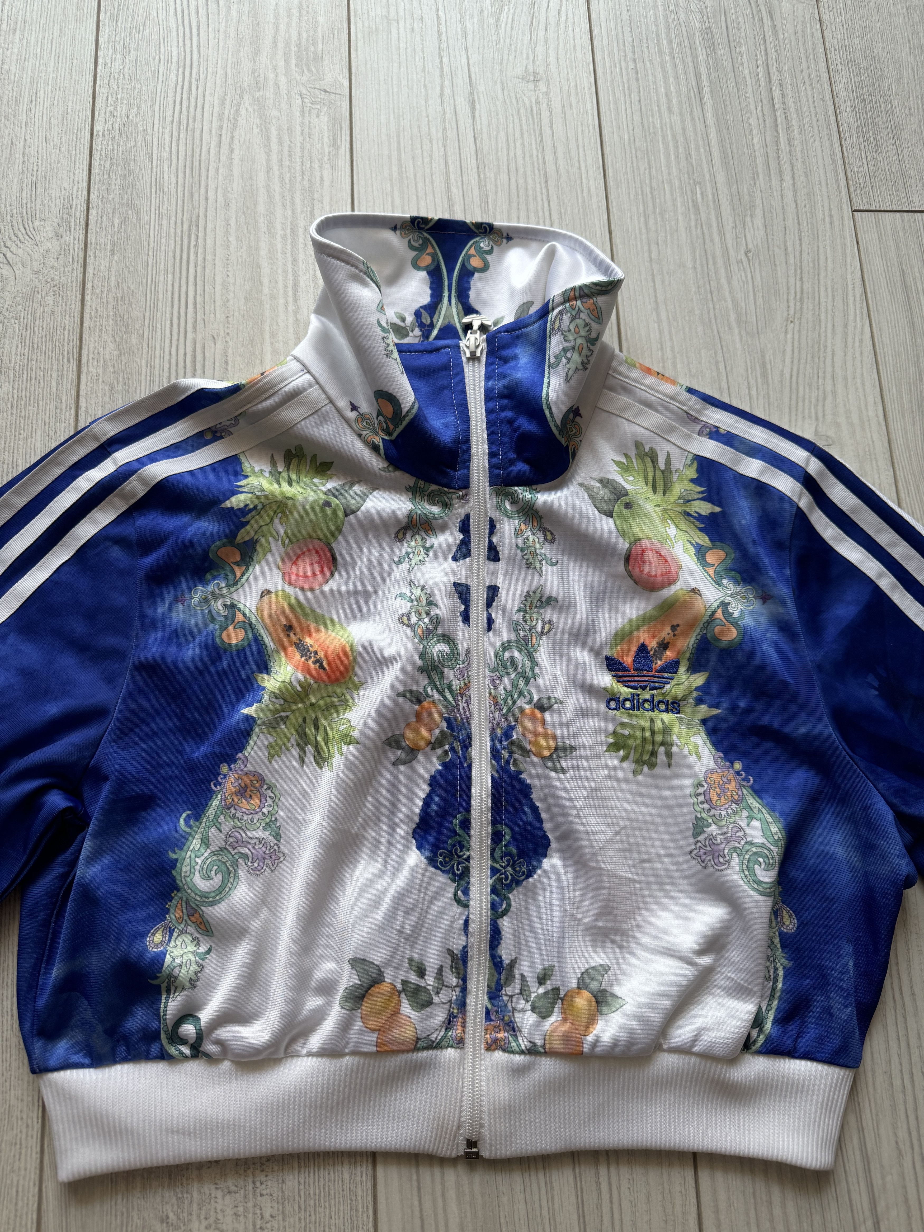 Adidas Adidas Firebird Cropped Jacket – Rare Brazil Fruit Floral Size S / US 4 / IT 40 - 1 Thumbnail