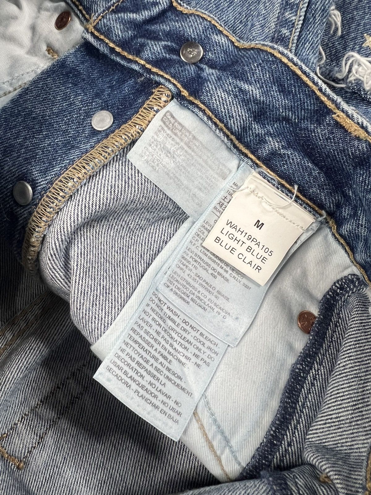 Levi's × Vetements Vetements A/W 19 Tribal & Stickers Patchwork Jeans Size US 29 - 25 Thumbnail