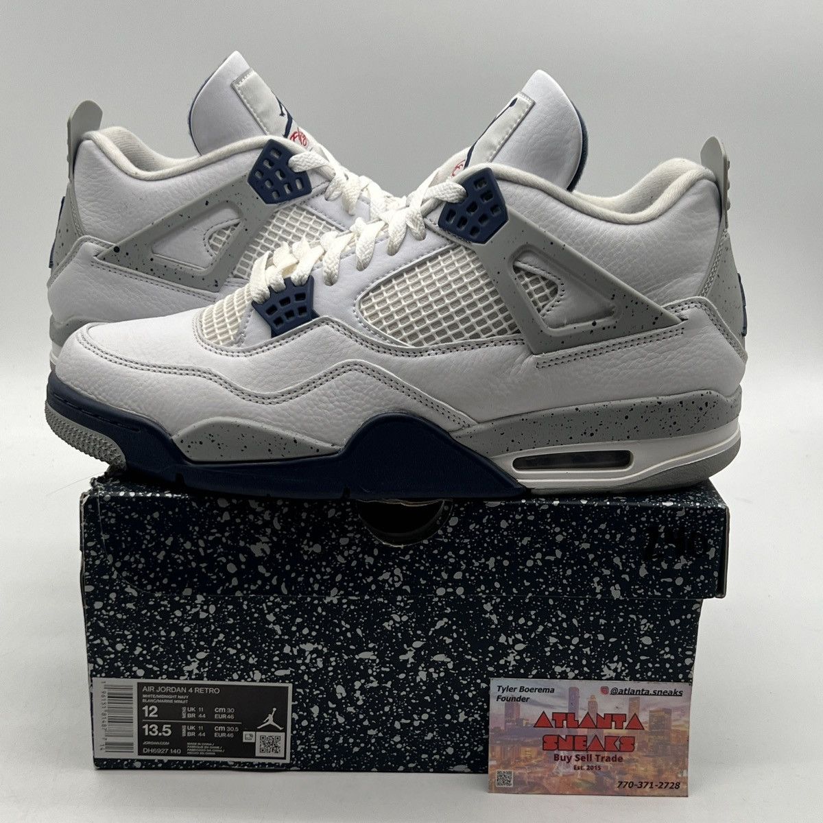 Jordan Brand Air Jordan 4 midnight navy Size US 12 / EU 45 - 1 Thumbnail