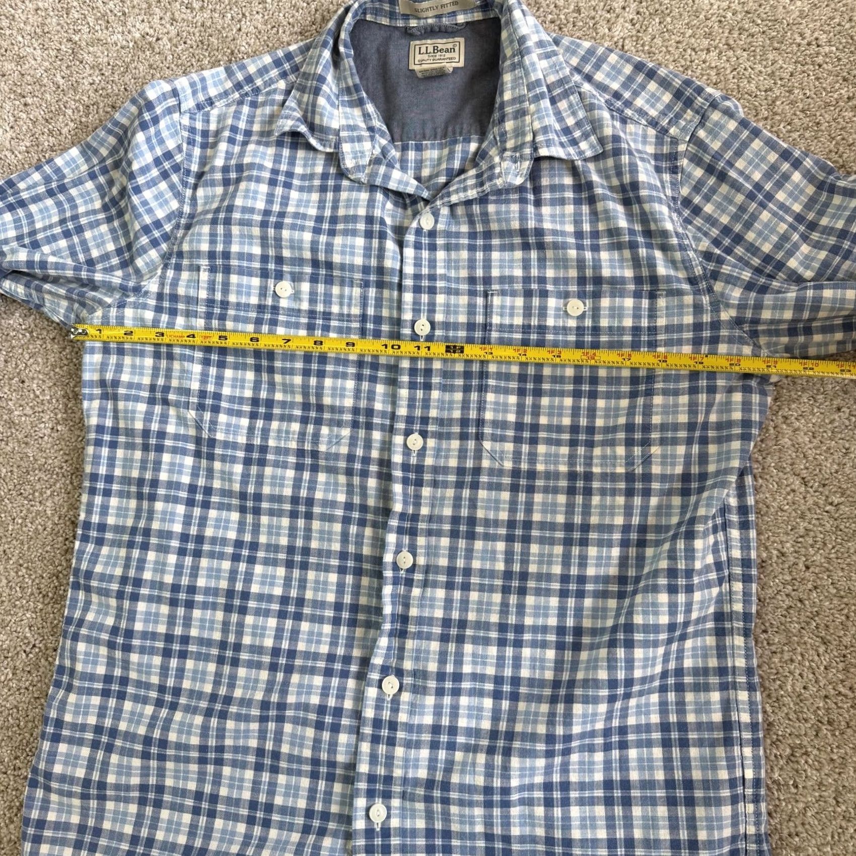 Vintage L.L. Bean Shirt Mens Medium Blue Plaid Long Sleeve Button Up Size US M / EU 48-50 / 2 - 6 Thumbnail