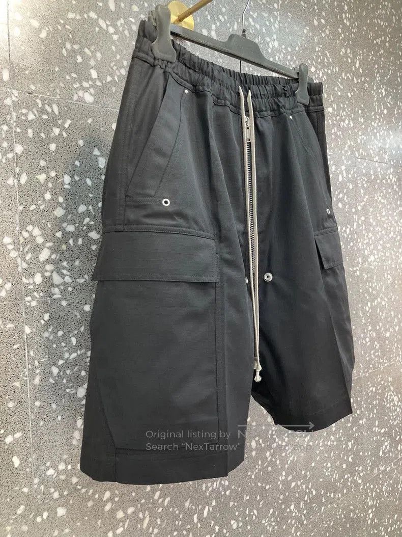 Rick Owens Rick Owens Men's Black Ripstop Pocket Shorts. Size US 44 / EU 60 - 2 Thumbnail