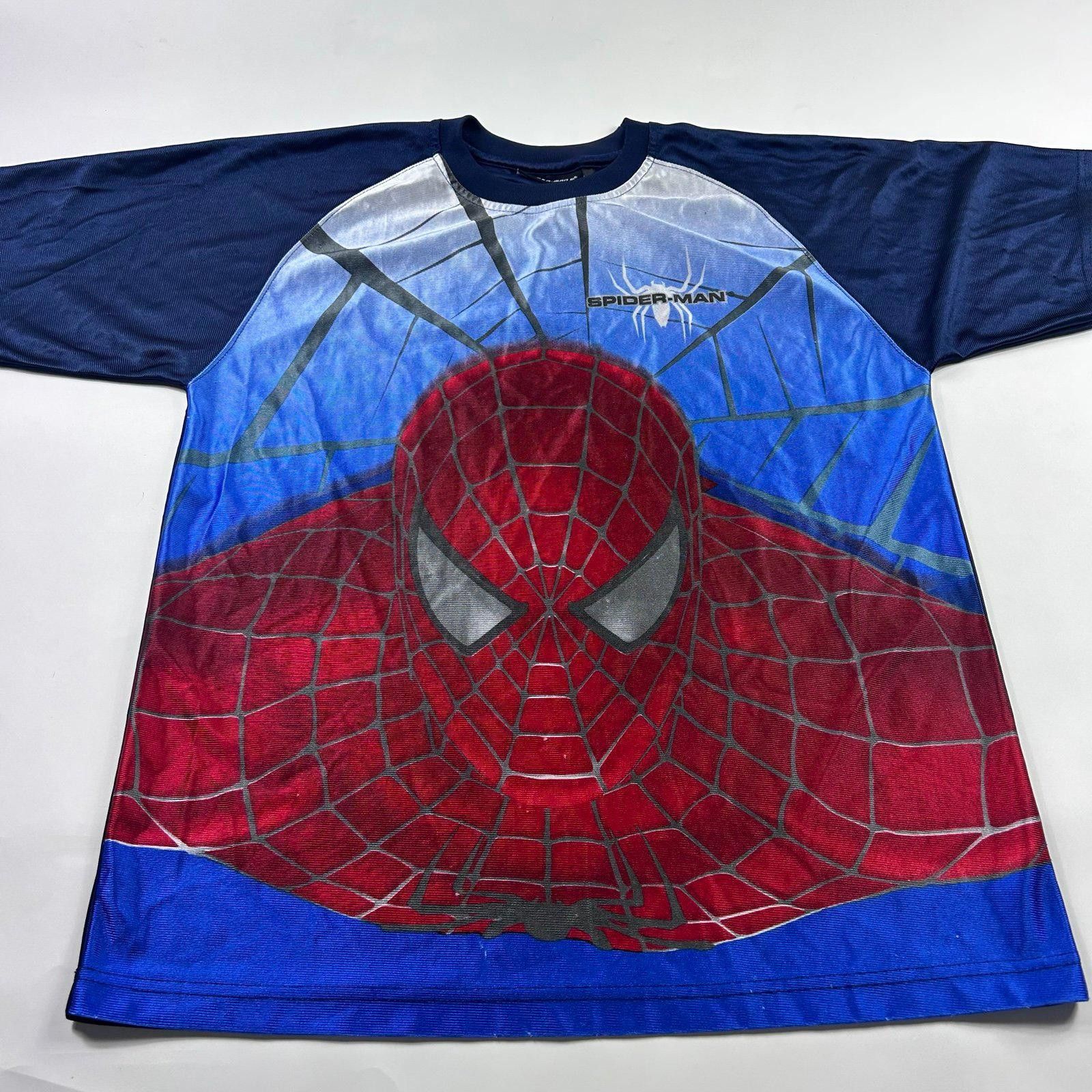 Sony Y2K 2004 Spider-Man 2 Movie Promo Shirt Blue/Multi Mens Sz L Size US L / EU 52-54 / 3 - 4 Thumbnail