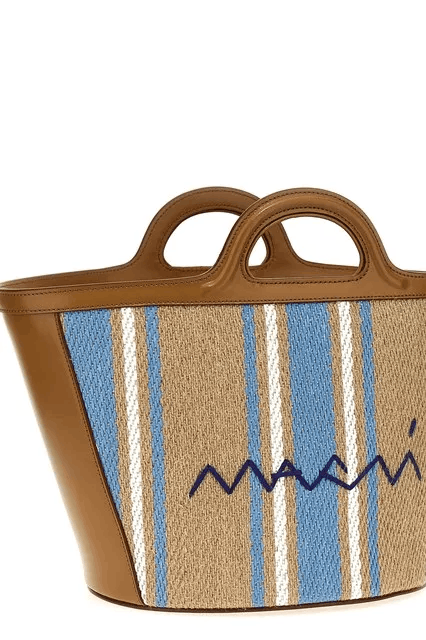 Marni MARNI Tropicalia Small Brown Raffia Top Handle Bag Size ONE SIZE - 3 Thumbnail