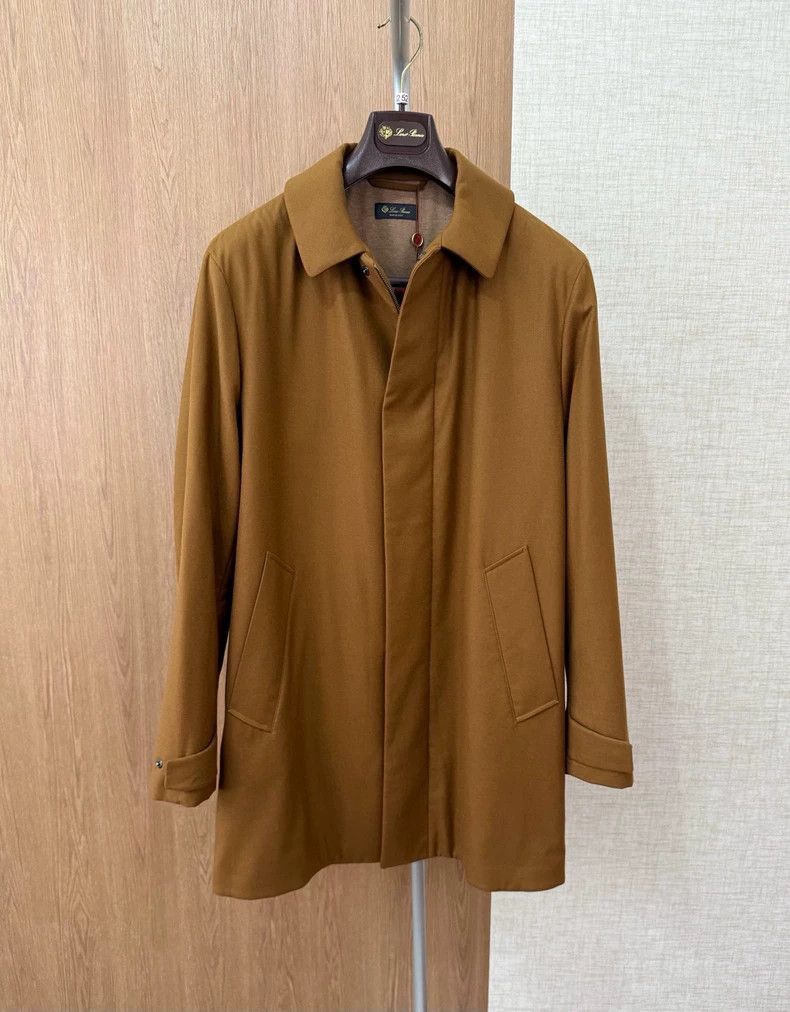 Ermenegildo Zegna Loro Piana GOK Camel Wool Trench Coat-2508 Size US M / EU 48-50 / 2 - 1 Thumbnail