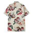 Designer Almost Someday Mens 2XL Floral Angel Print Button Up Short S Size US XXL / EU 58 / 5 - 2 Thumbnail