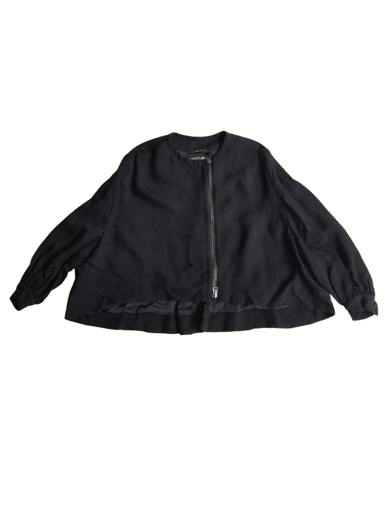 Tom Ford Black Mid Length Jacket With Double Ends Zipper Size XXS / US 00 / IT 34 - 1 Thumbnail