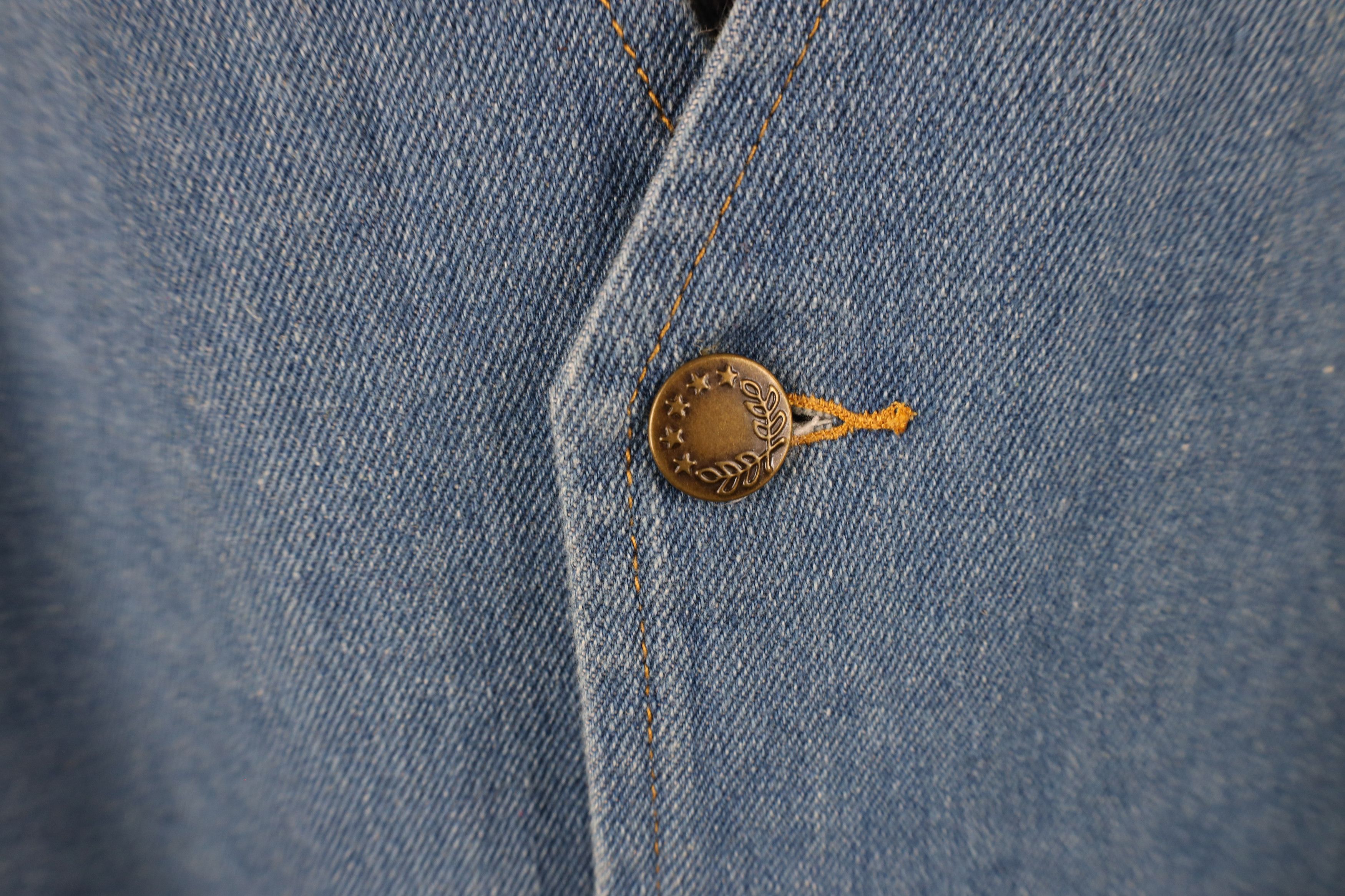 Vintage Vintage 90s Streetwear Denim Jean Vest Jacket Blue Cotton Size US XXL / EU 58 / 5 - 5 Thumbnail