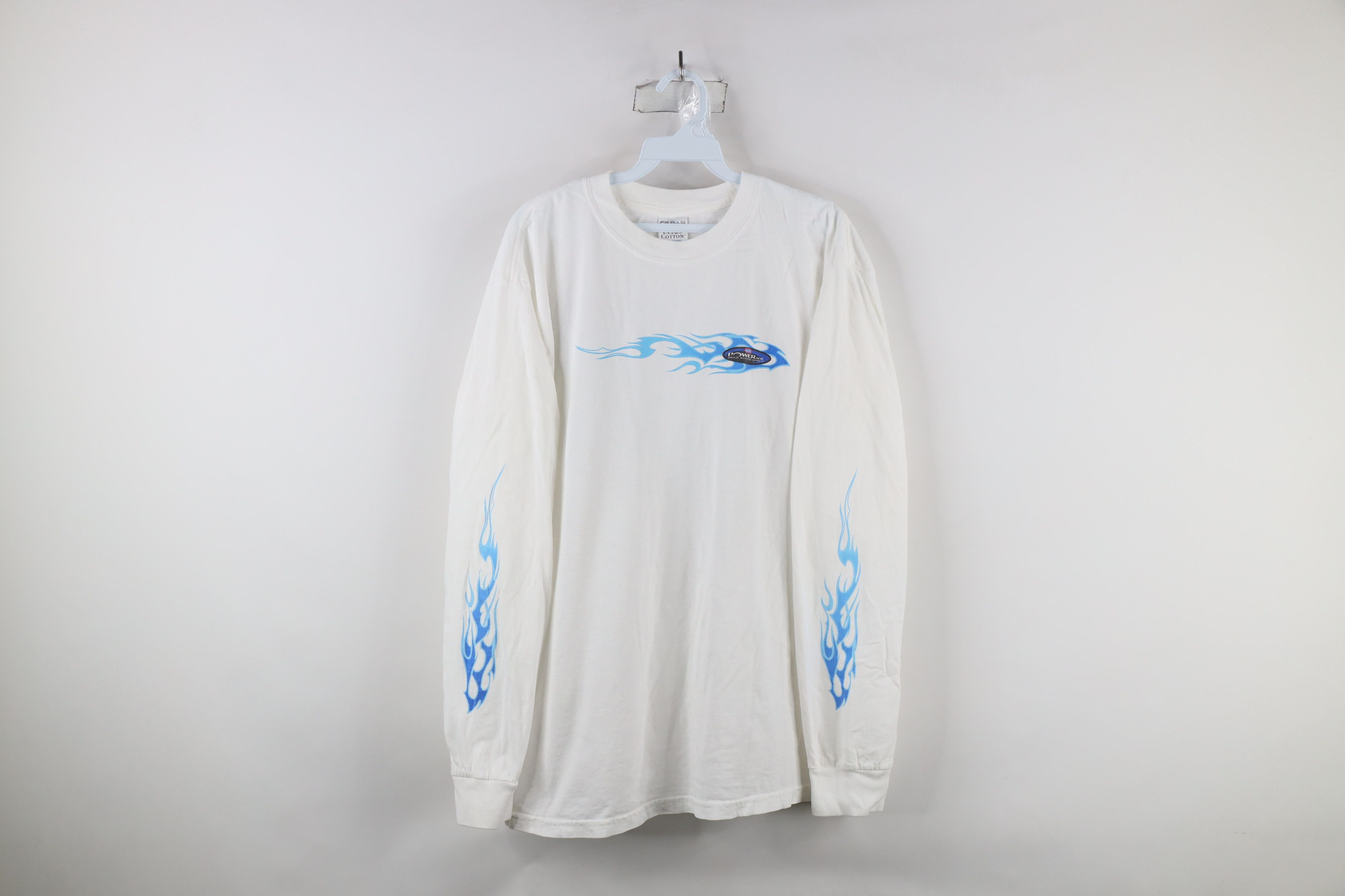 Vintage Y2K Powerade Fire Flames Racing Long Sleeve T-Shirt