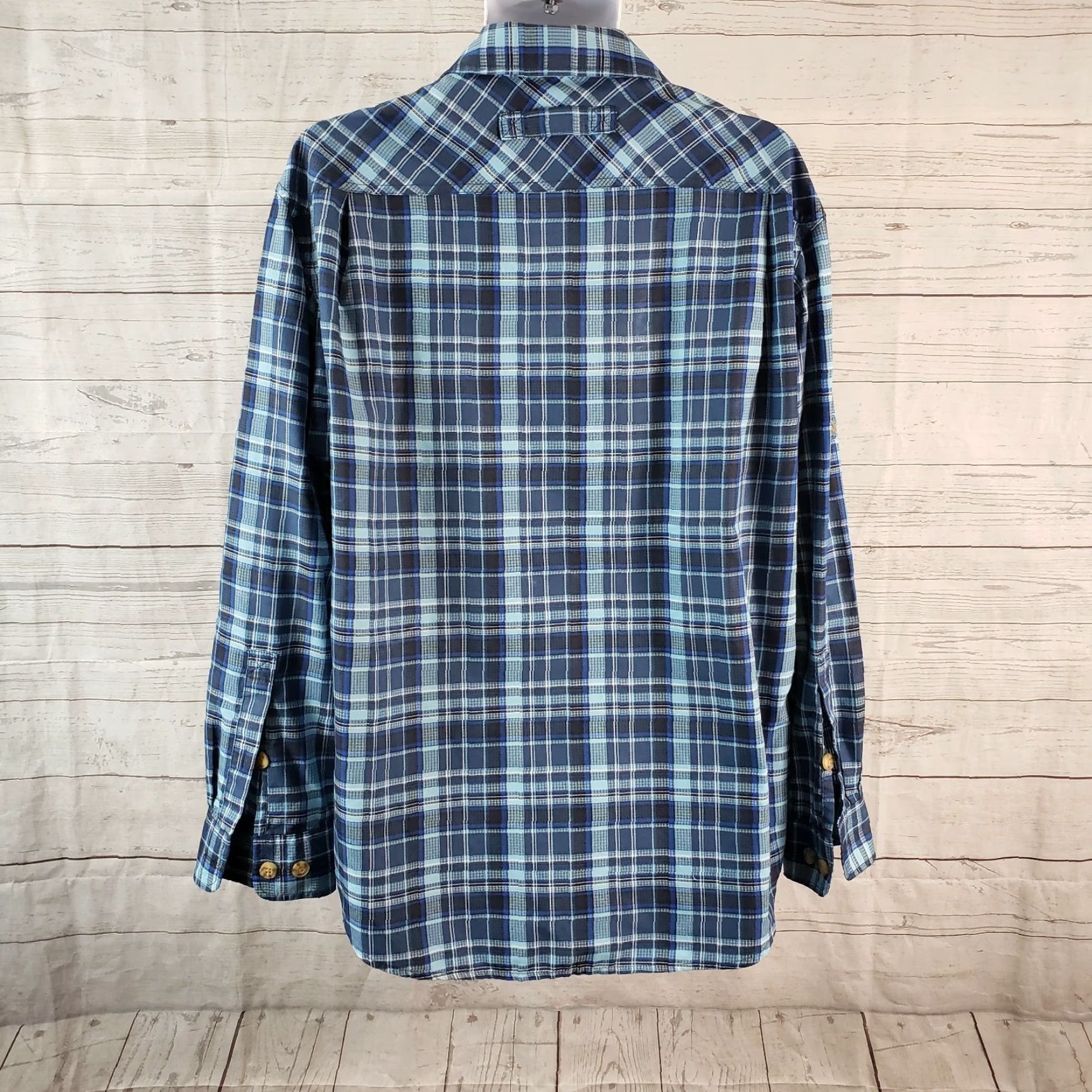 Vintage Duluth Mens Button Front Shirt M Blue Plaid Long Sleeve Polyester Shirt Mens Size US M / EU 48-50 / 2 - 4 Thumbnail
