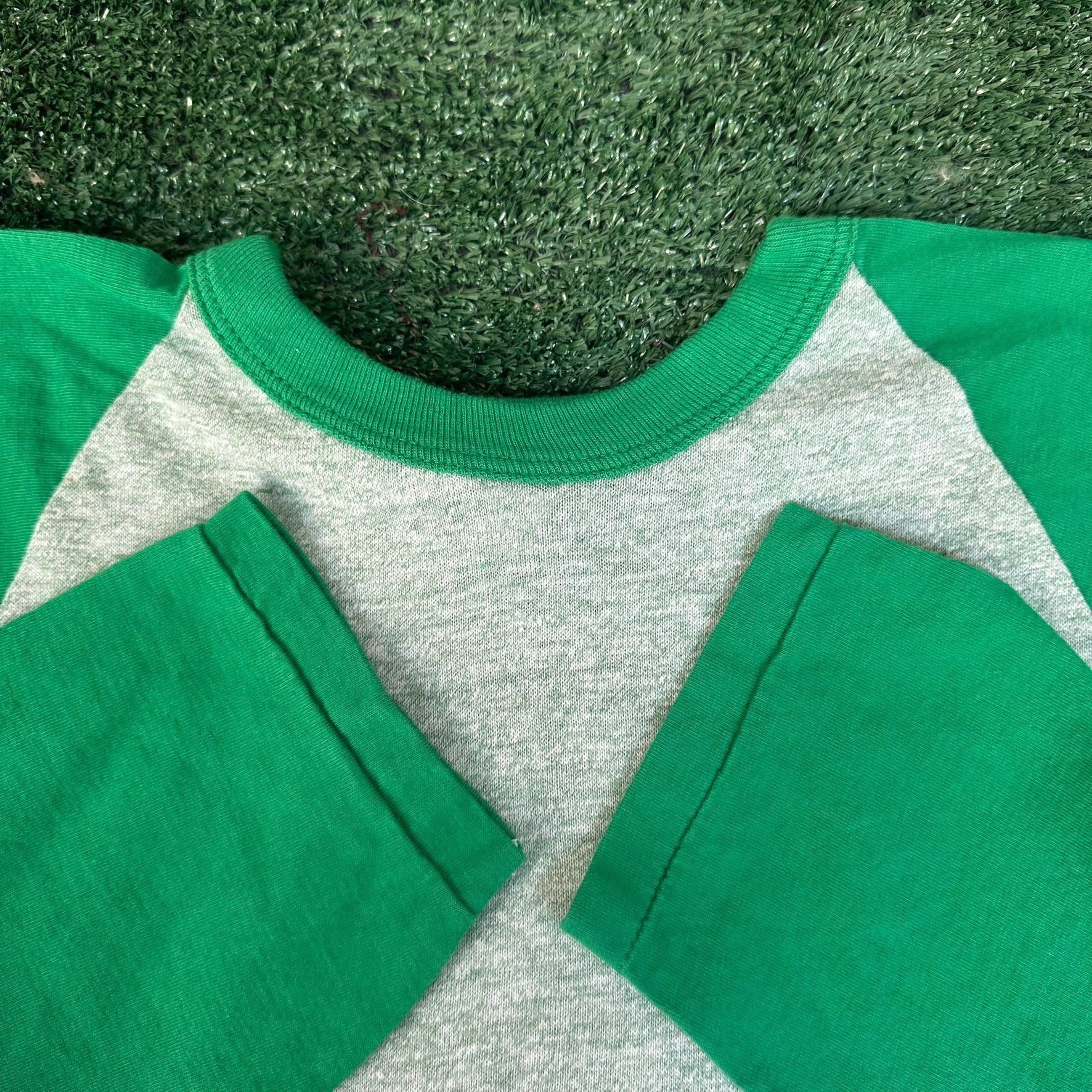 Russell Athletic Vintage 70s Russell Heather Green Raglan T-Shirt Blank Plain Size US M / EU 48-50 / 2 - 3 Thumbnail