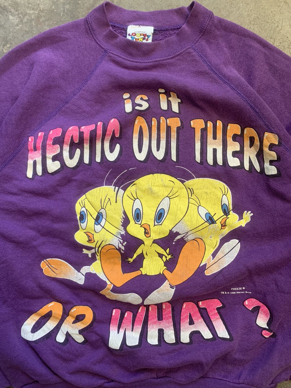 Warner Bros Vintage Crewneck Piolin 1996 WB Size US L / EU 52-54 / 3 - 2 Thumbnail