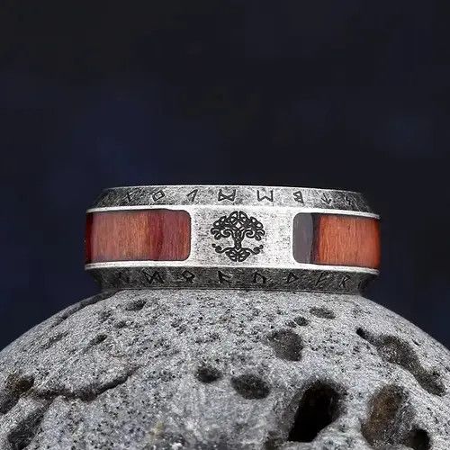 Vintage Nordic Viking Tree Of life Rings Size ONE SIZE - 1 Thumbnail