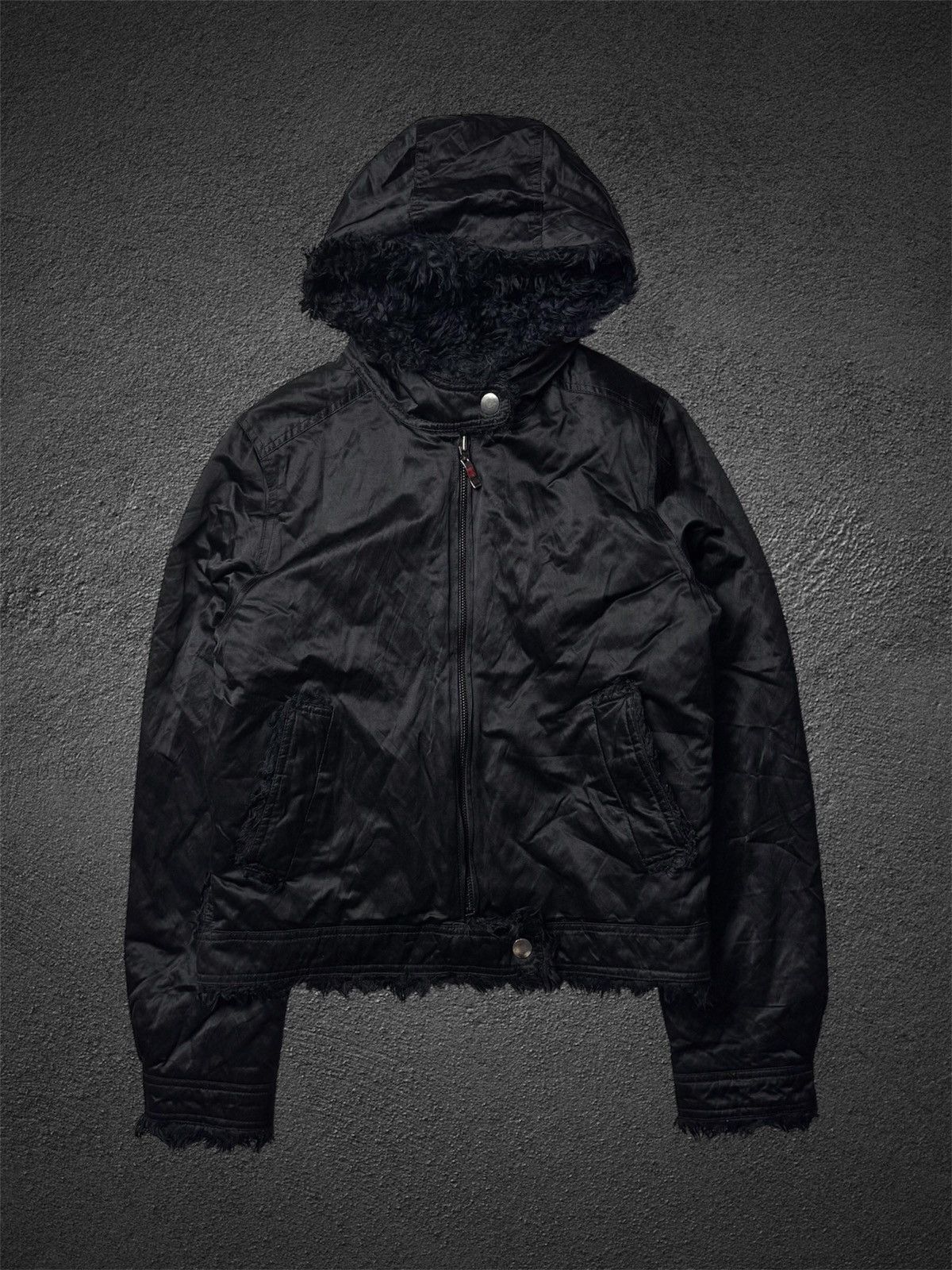Le Grande Bleu (L.G.B.) Japanese Faux Fur Black Hoodie Jacket Size US S / EU 44-46 / 1 - 2 Thumbnail
