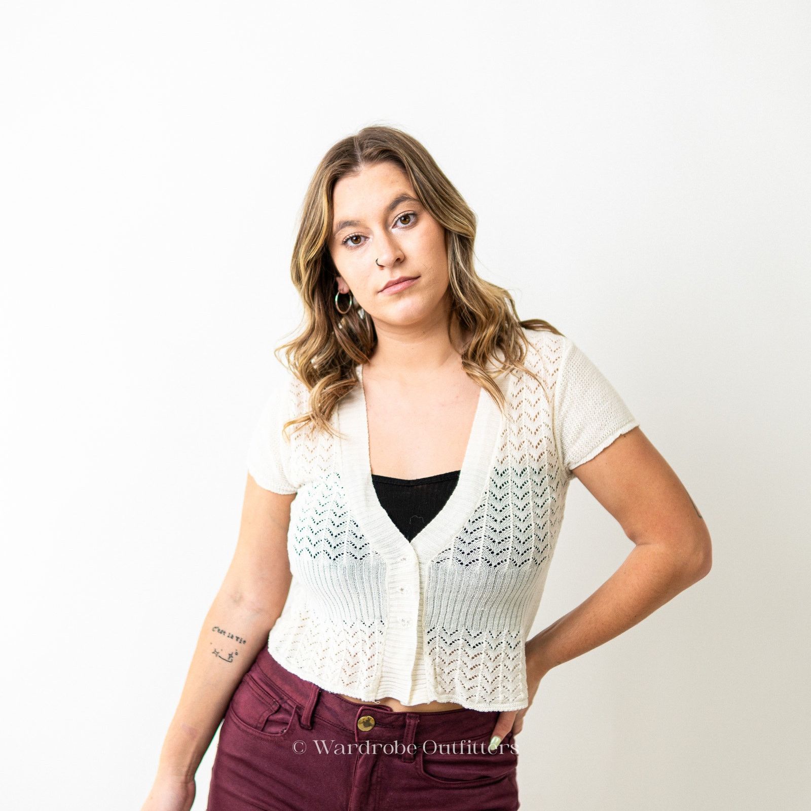 Vintage Vintage 90s Lace Crochet Cardigan Size M / US 6-8 / IT 42-44 - 8 Thumbnail