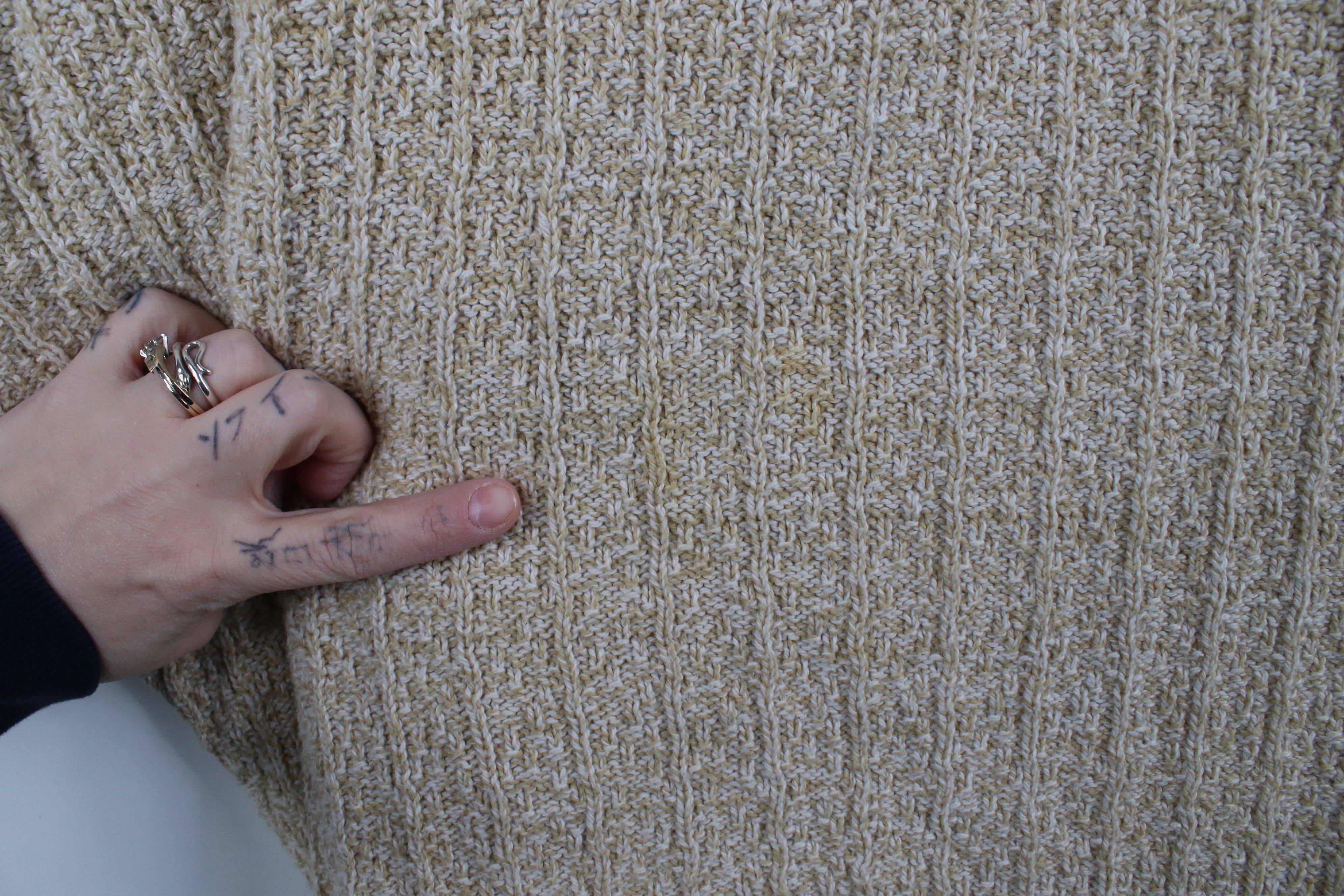 Vintage Vintage 90s Streetwear Ribbed Knit Henley Sweater USA Size US XL / EU 56 / 4 - 4 Thumbnail