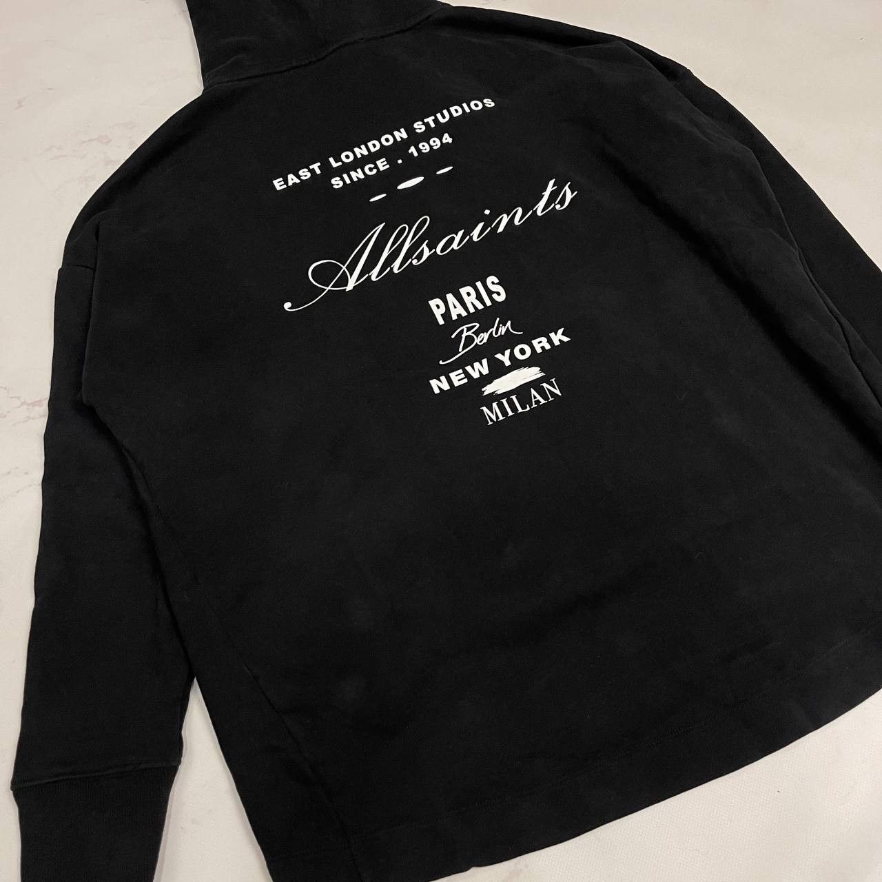 Allsaints Allsaints Paris Black Hoodie Baggy Vintage Size M Size US XS / EU 42 / 0 - 11 Thumbnail