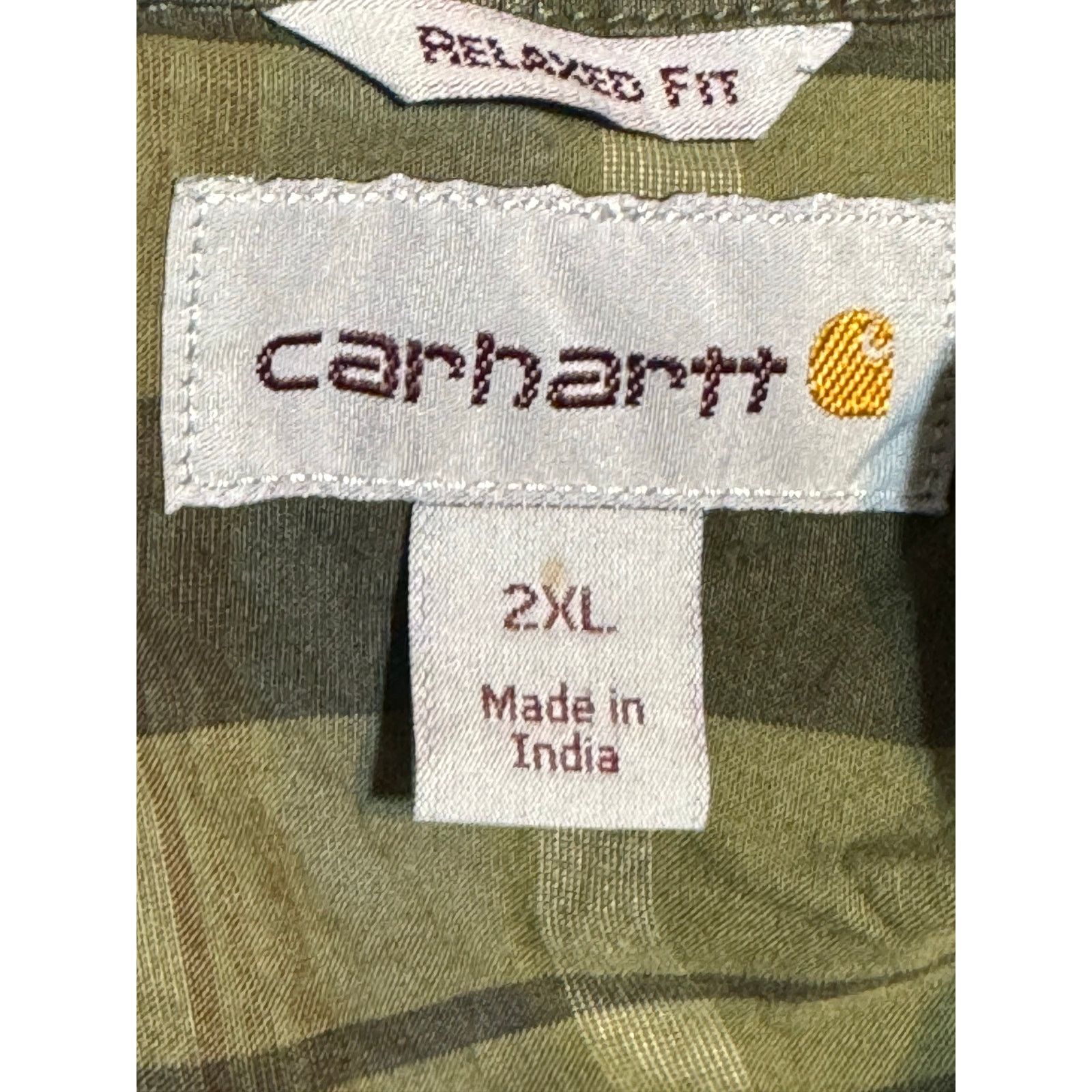 Carhartt Carhartt Shirt Men's Size 2X Green Plaid Durable Long-Sleeve Size US XXL / EU 58 / 5 - 5 Thumbnail